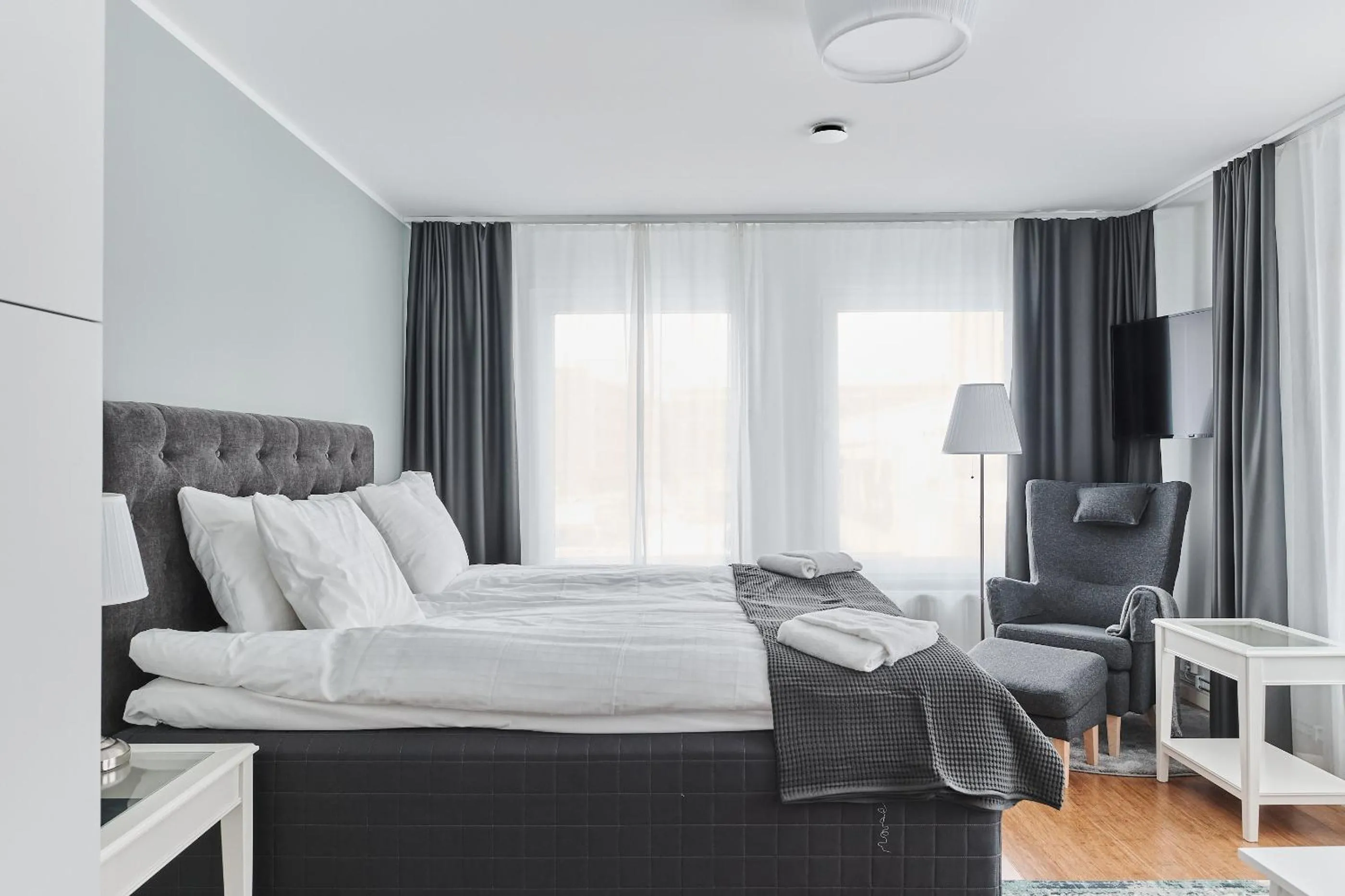 Bed in Continental Apartment Hotel Knivsta