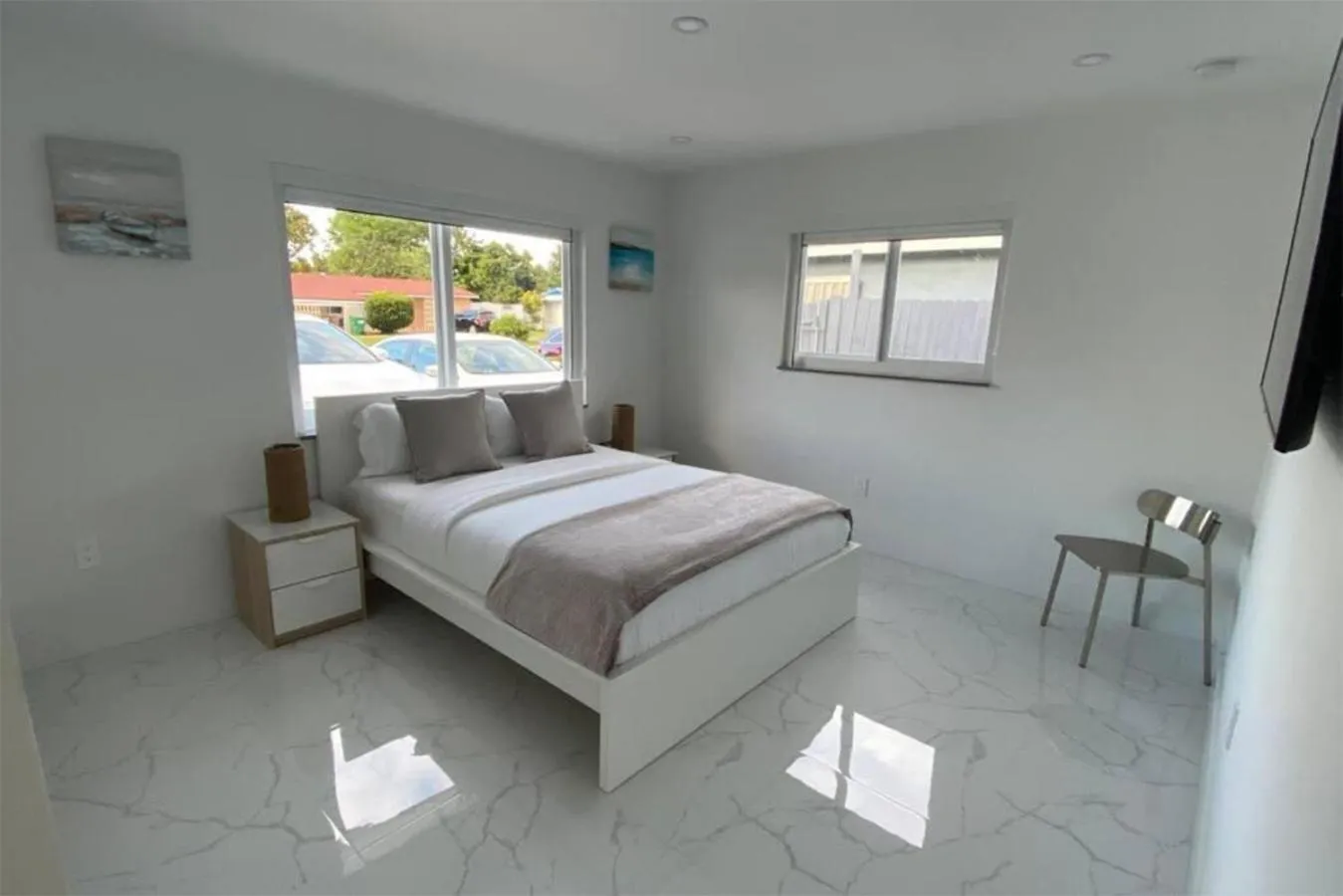 Bedroom in Magical Miami Retreat with Heated Pool, Mini Golf, and Basketball Court L19