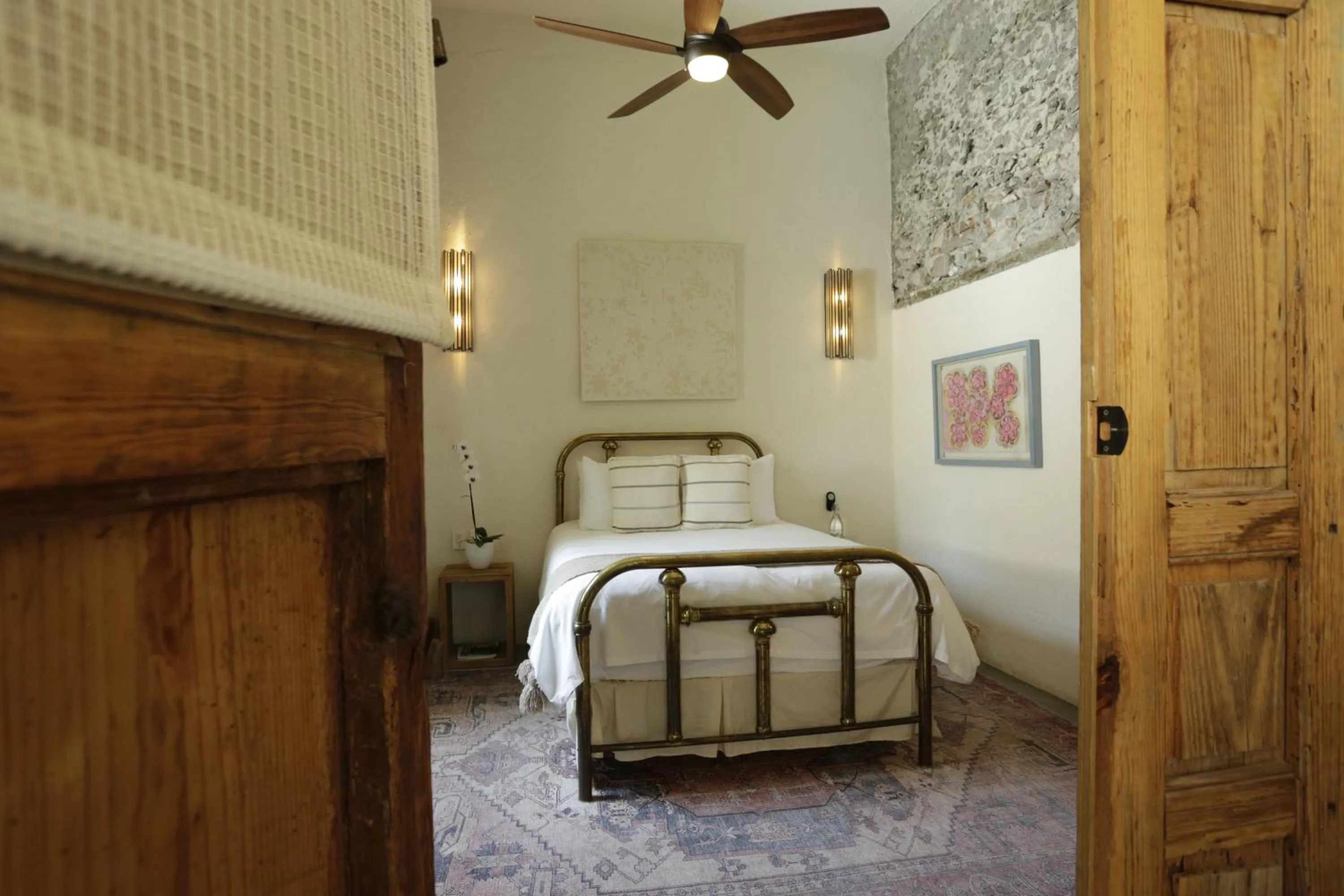 Bed in Orchid House San Miguel de Allende