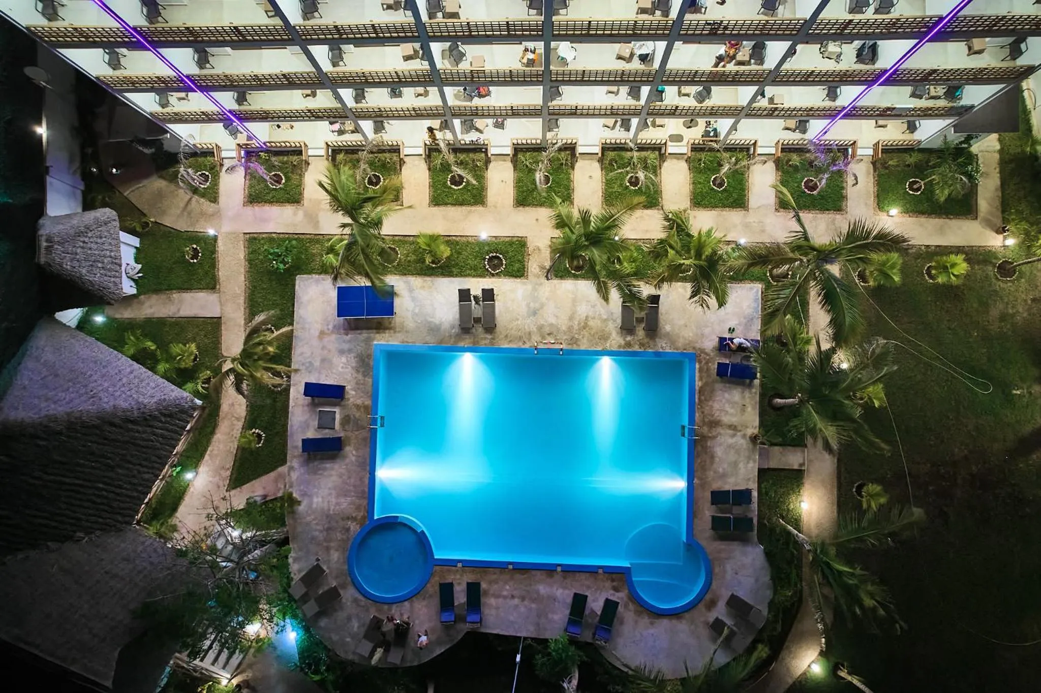 Pool view in Malika Nungwi Hotel