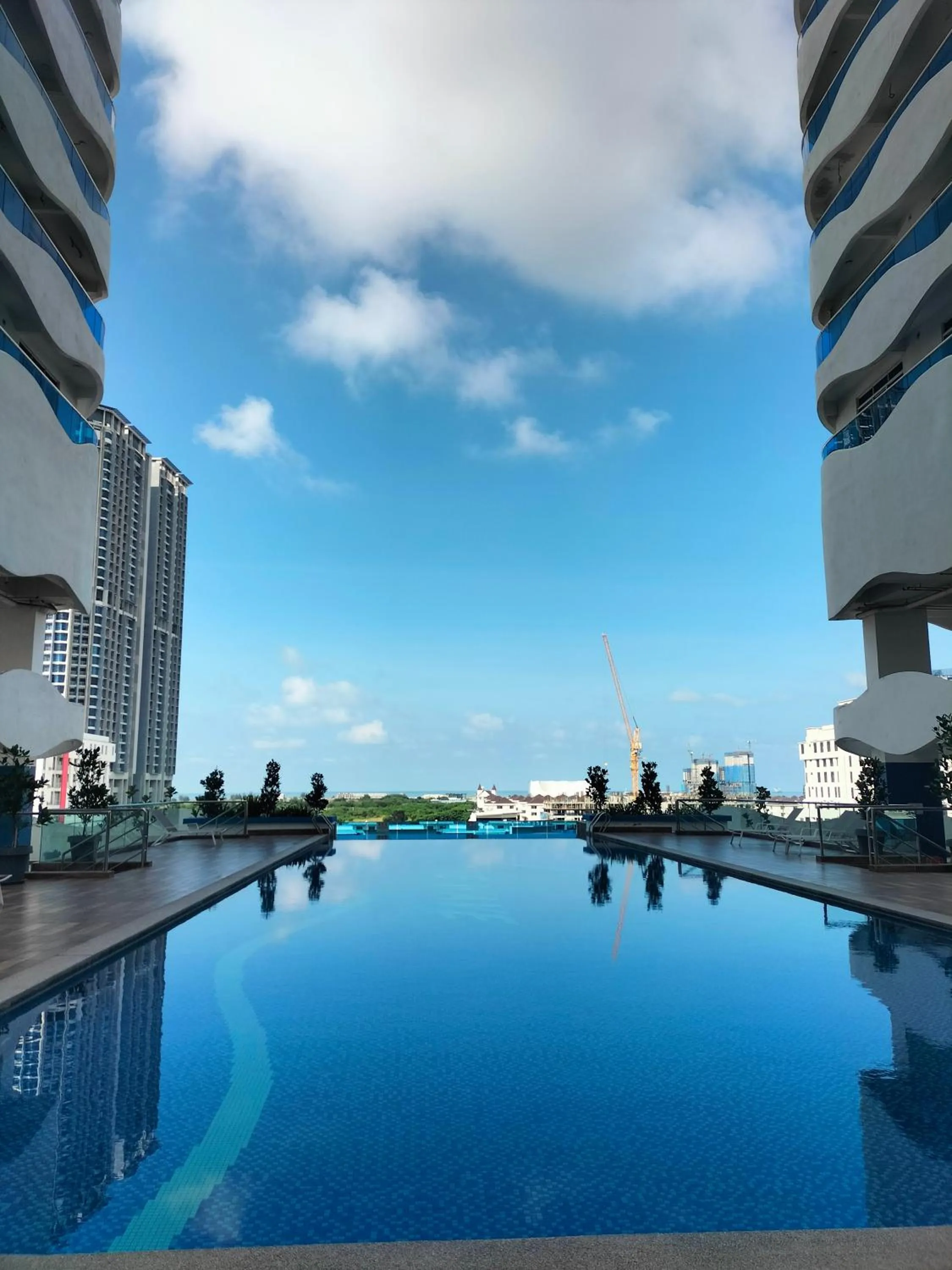Pool view in My Home The Wave Malacca Homestay