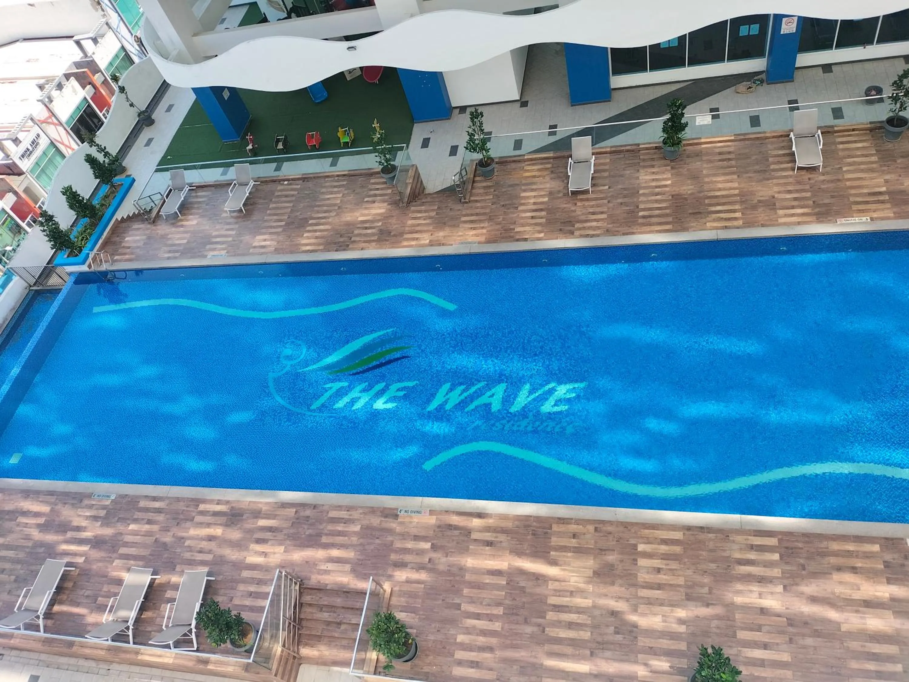 Pool view in My Home The Wave Malacca Homestay