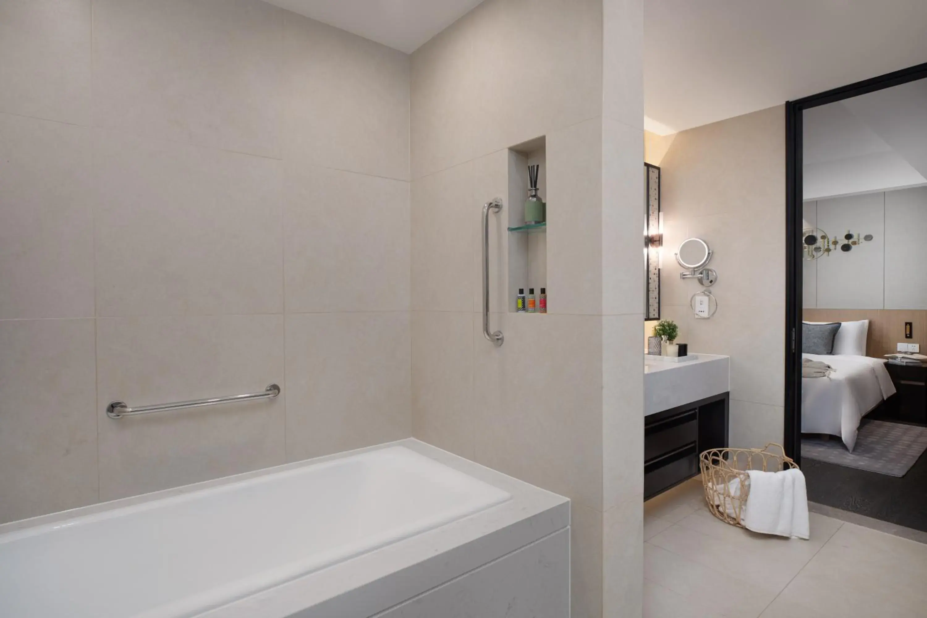 Bath, Bed in Citadines New District Wuxi Bath, Bed in Citadines New District Wuxi