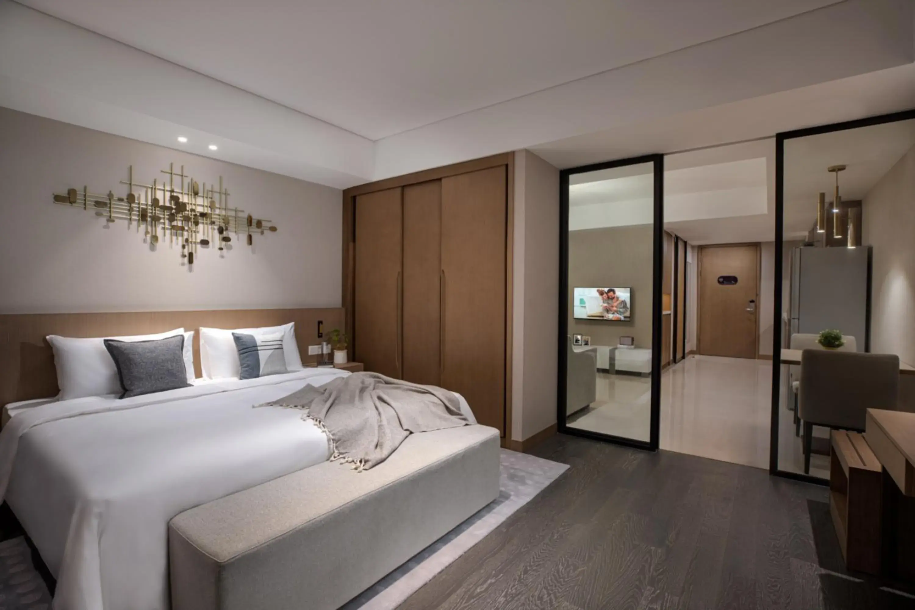Bedroom, Bed in Citadines New District Wuxi Bedroom, Bed in Citadines New District Wuxi
