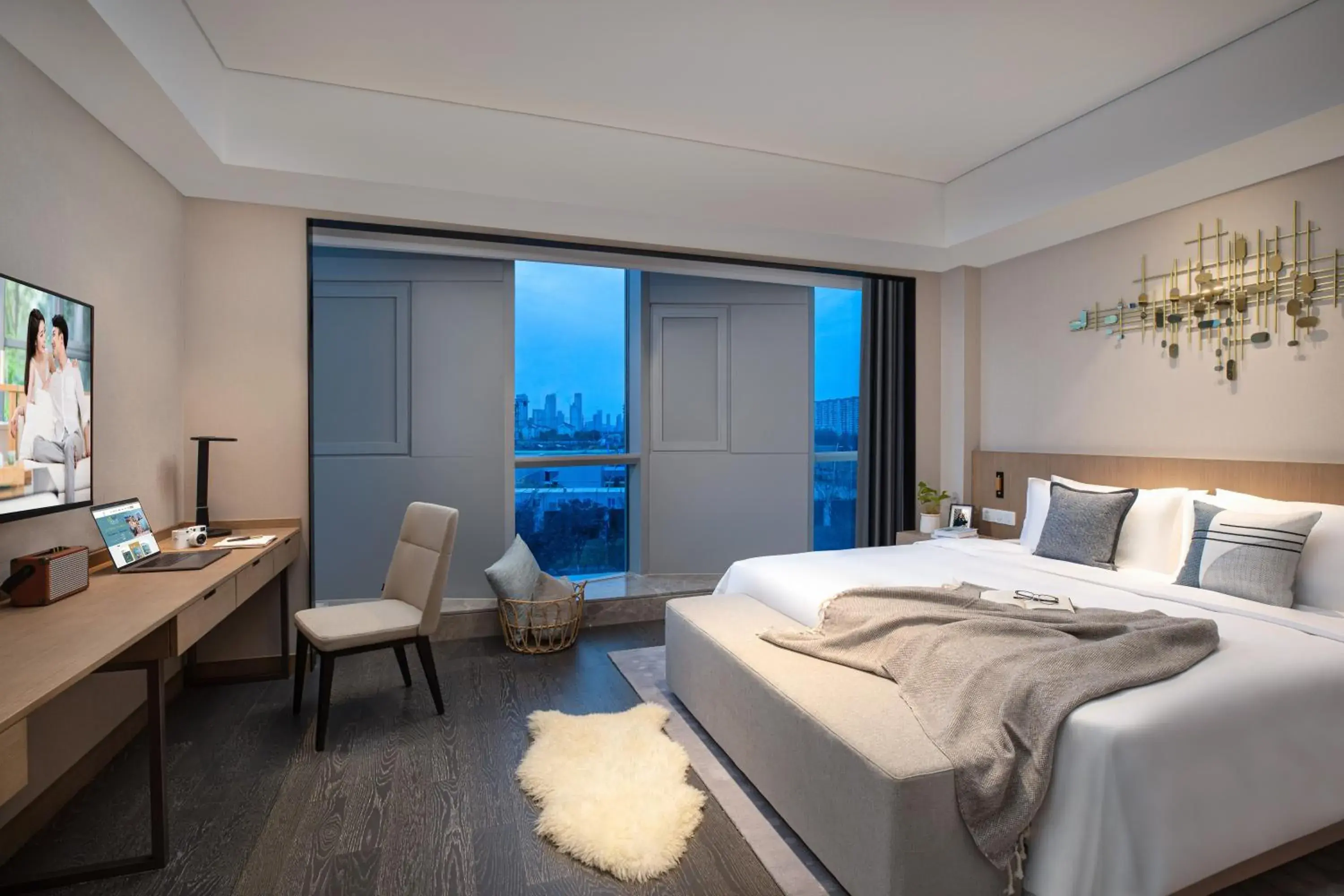 Bedroom, Bed in Citadines New District Wuxi Bedroom, Bed in Citadines New District Wuxi