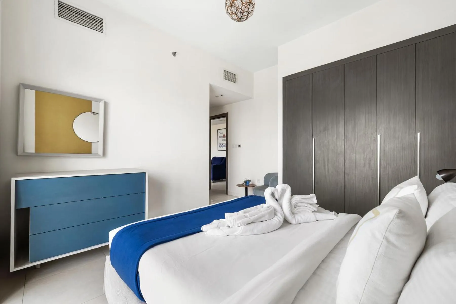 wardrobe, Bed in Unlock Metropolis Business Bay