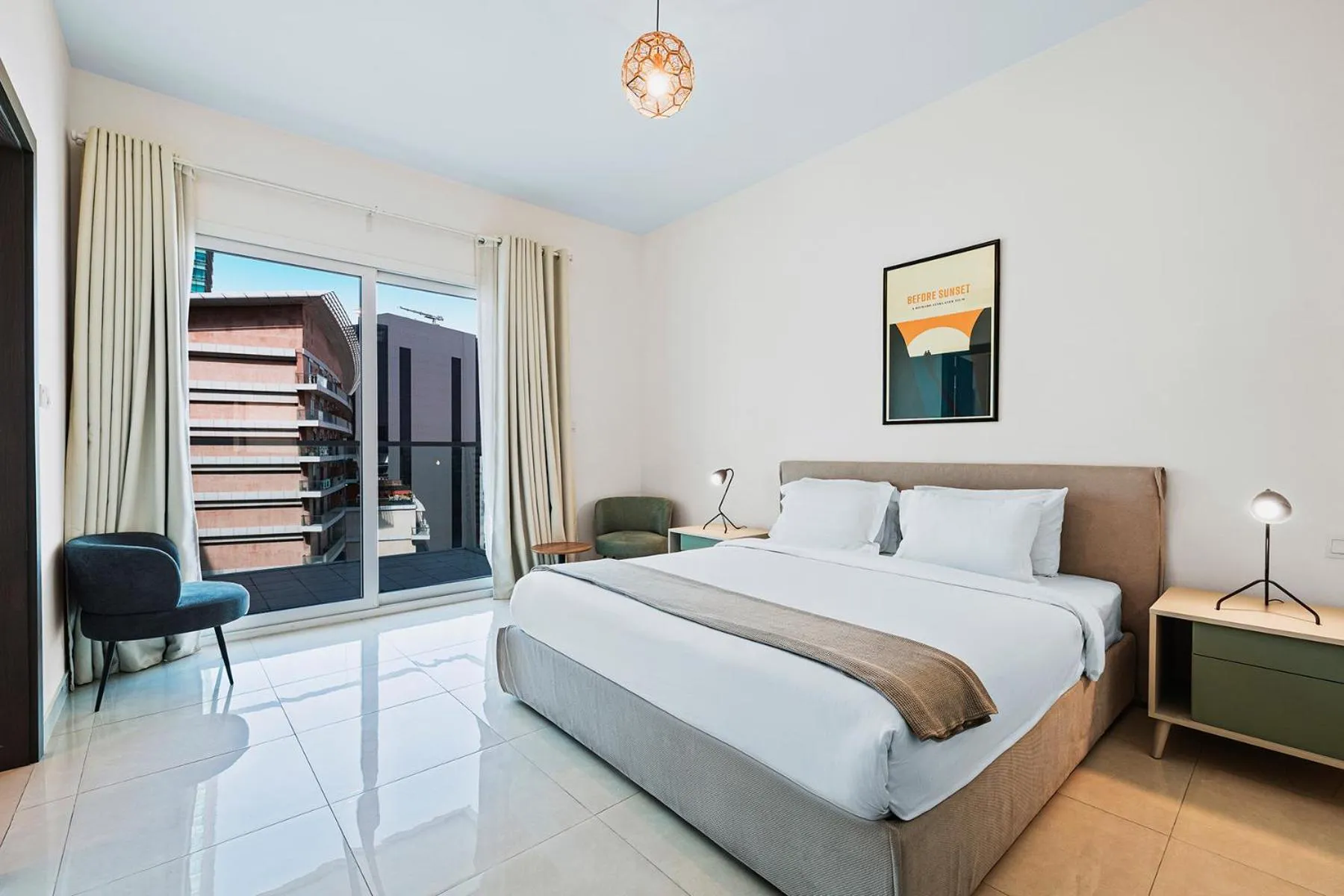 Bed in Unlock Metropolis Business Bay