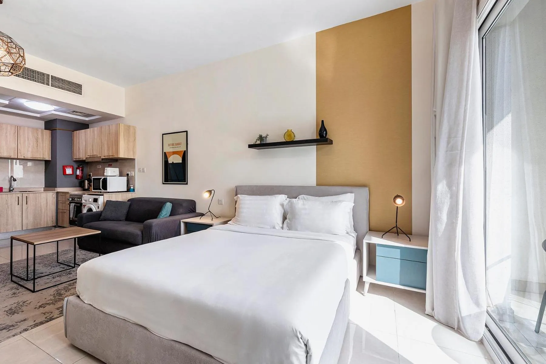 Bed in Unlock Metropolis Business Bay