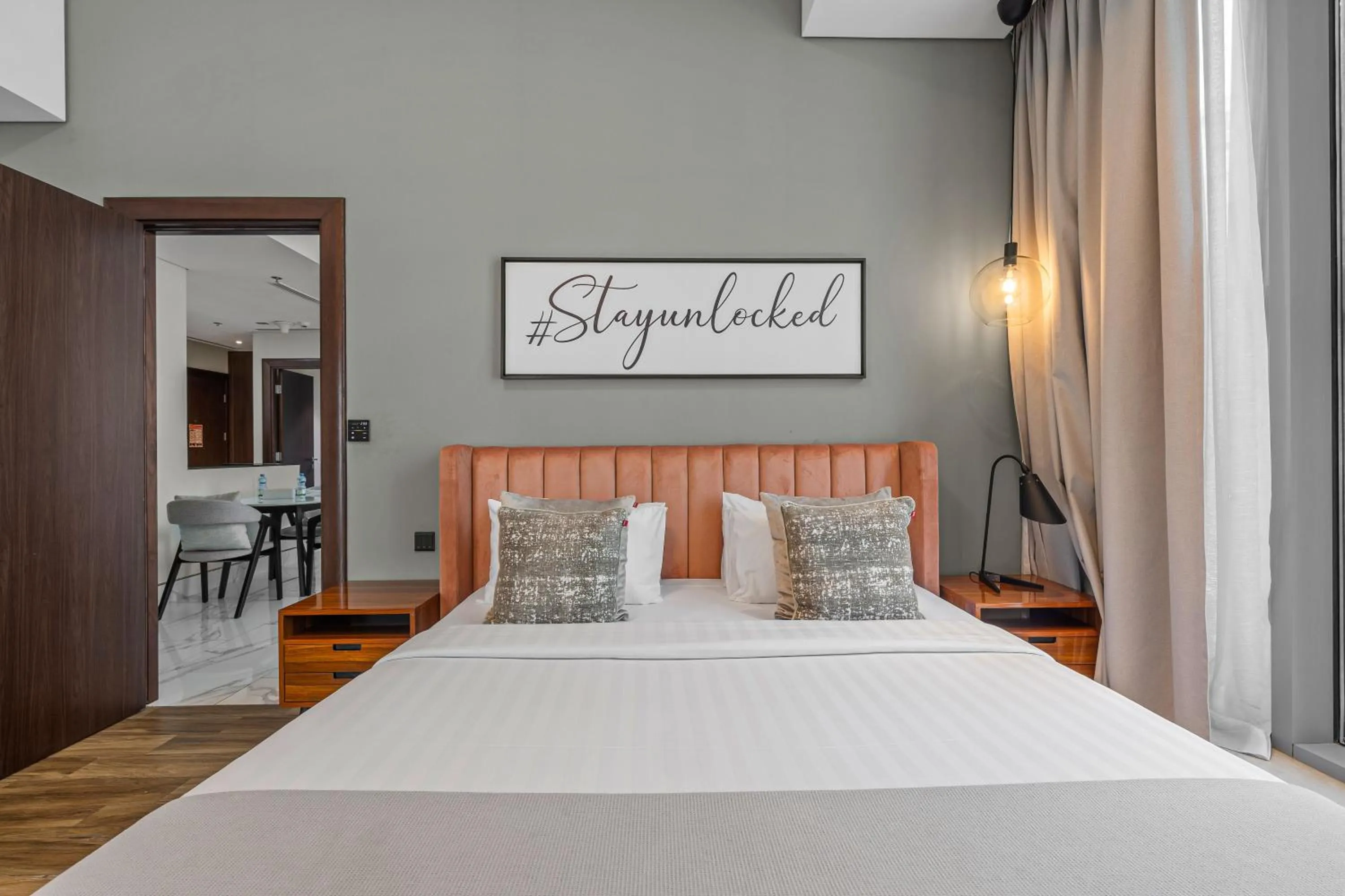 Bed in Unlock J One Downtown Dubai