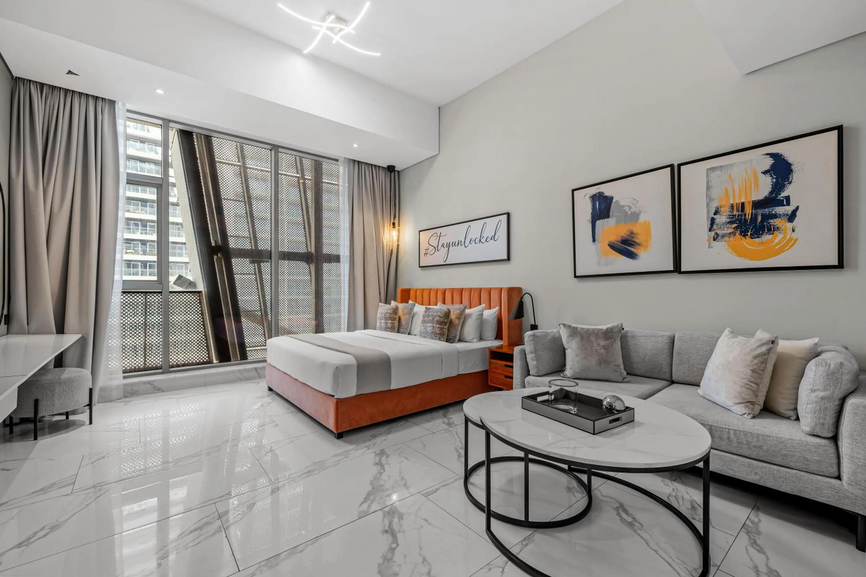 Bed in Unlock J One Downtown Dubai