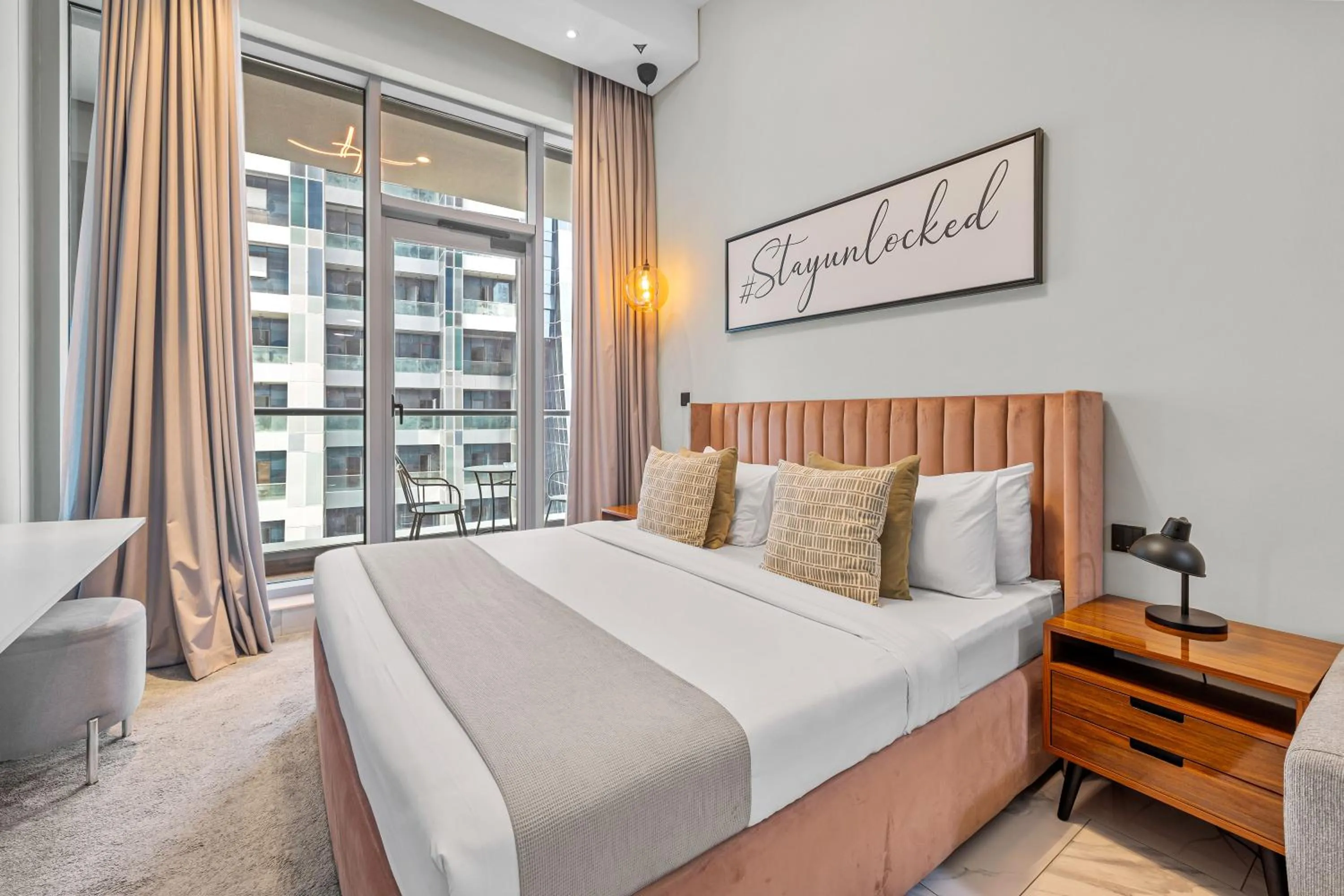 Bed in Unlock J One Downtown Dubai