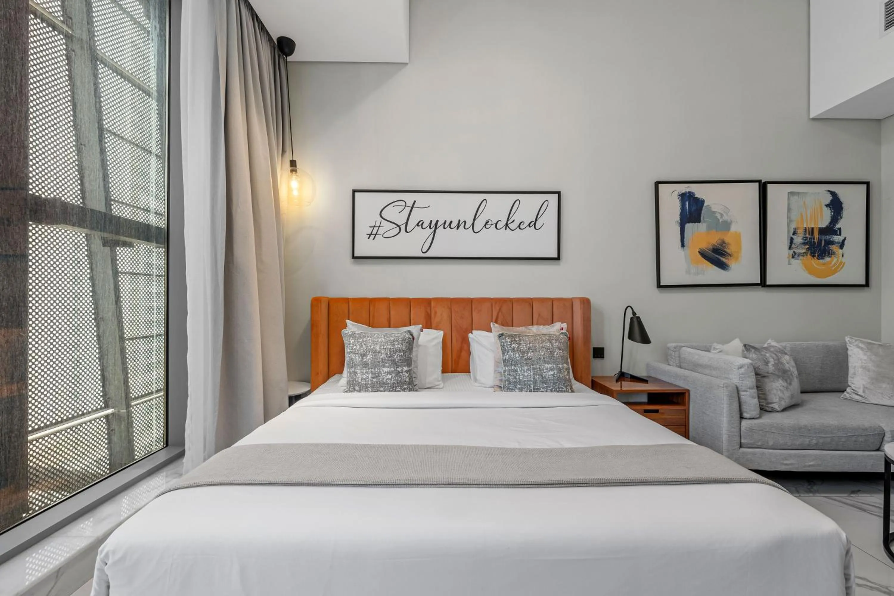 Bed in Unlock J One Downtown Dubai