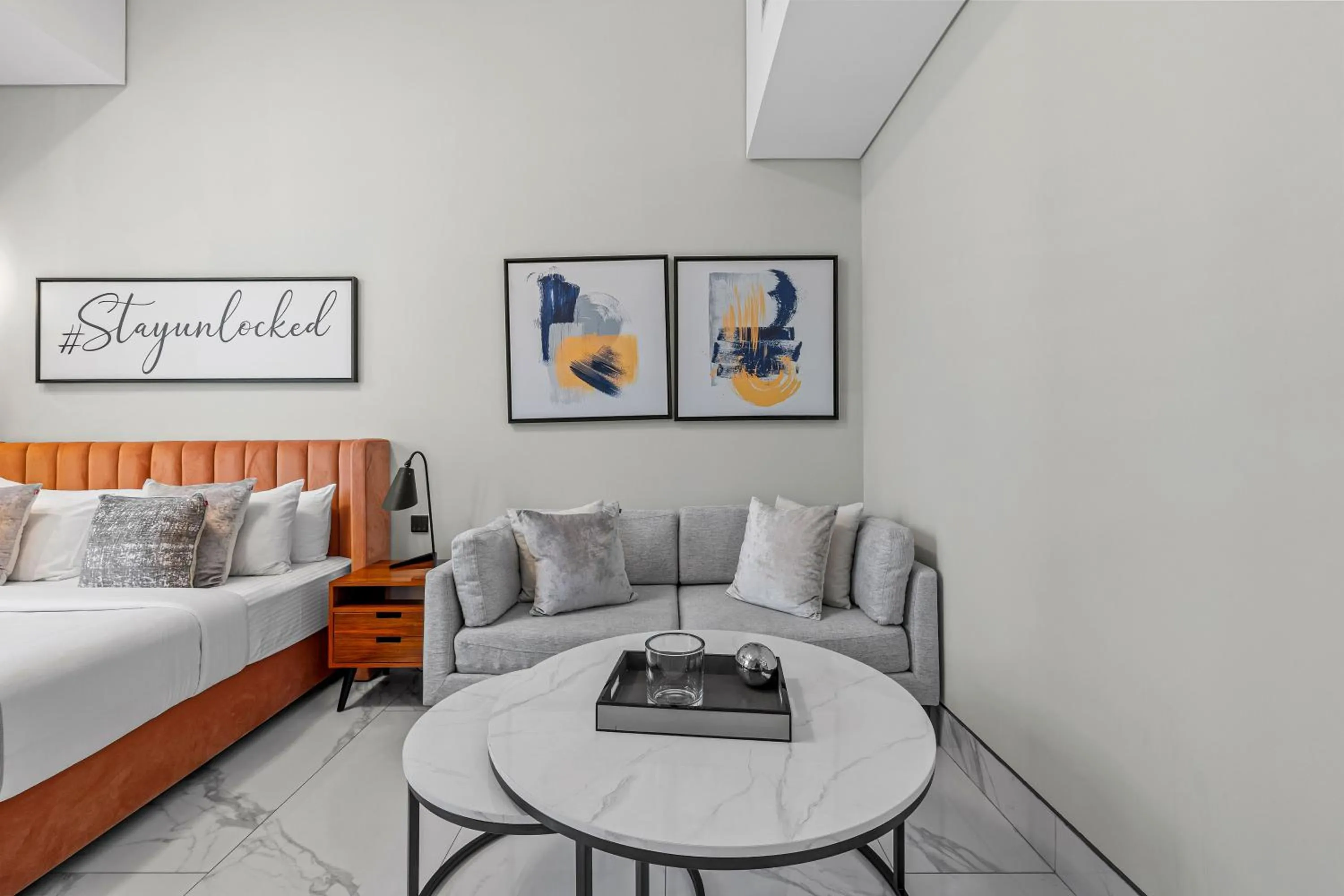 Bed in Unlock J One Downtown Dubai