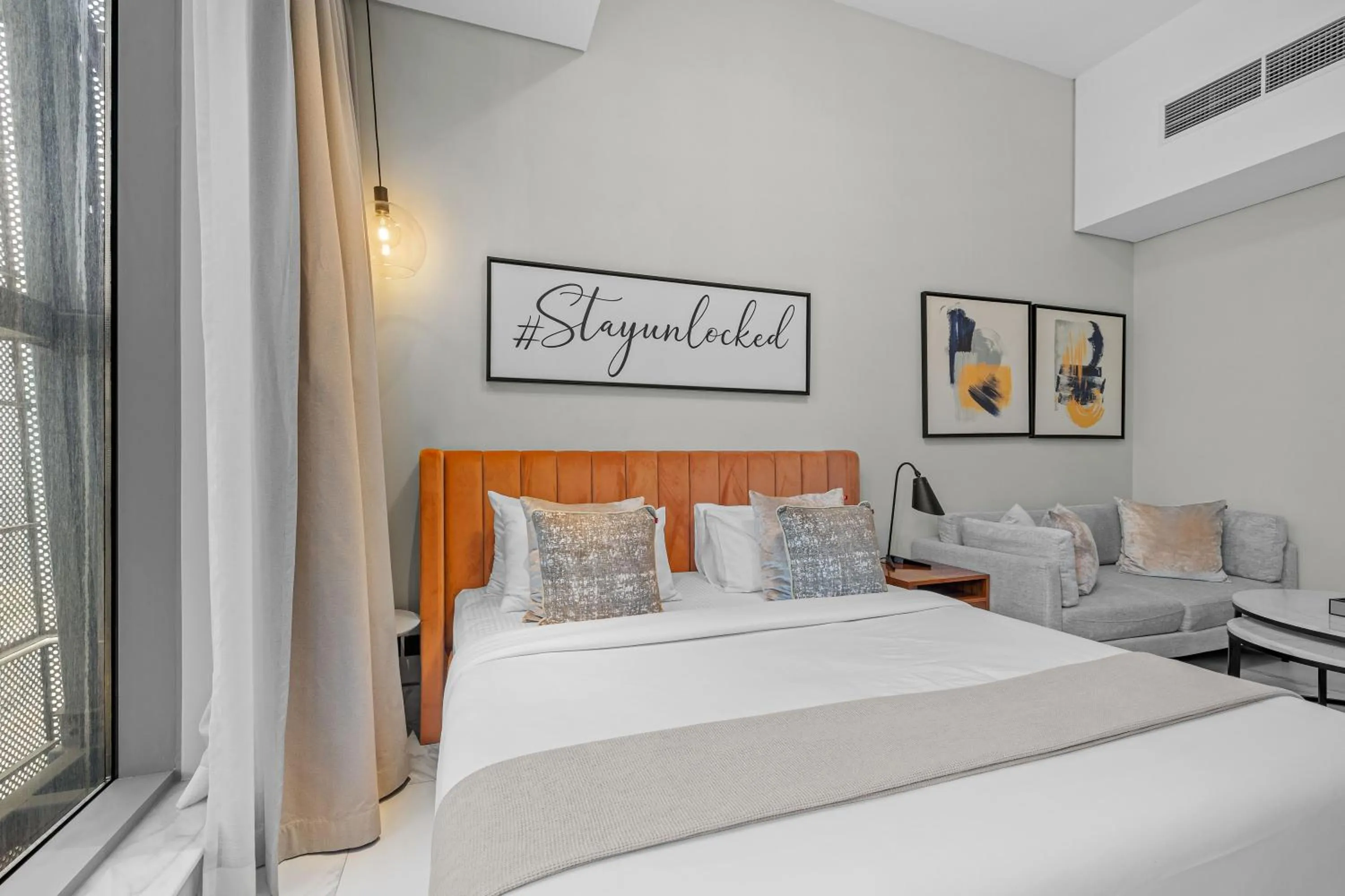 Bed in Unlock J One Downtown Dubai