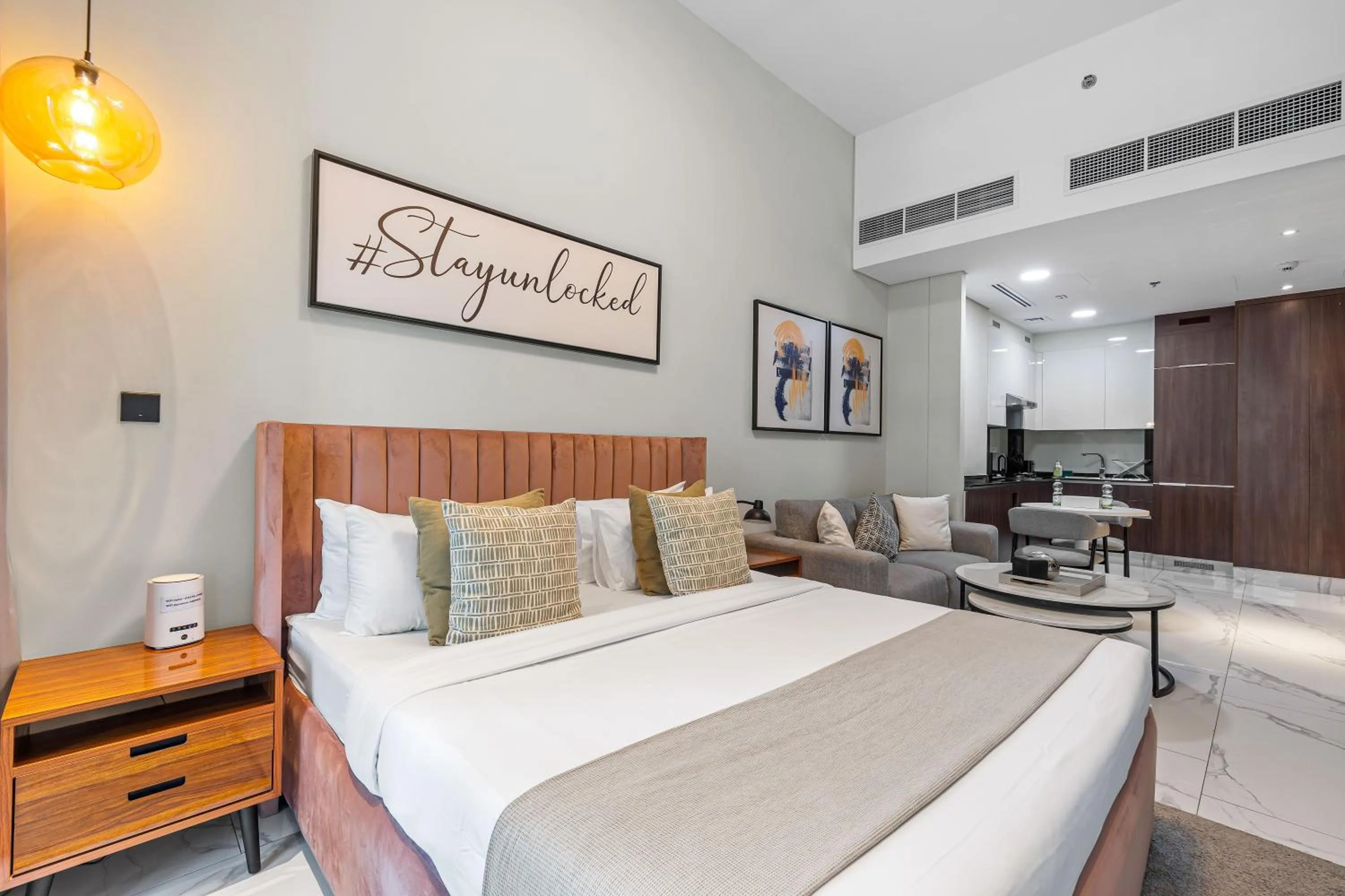 Bed in Unlock J One Downtown Dubai