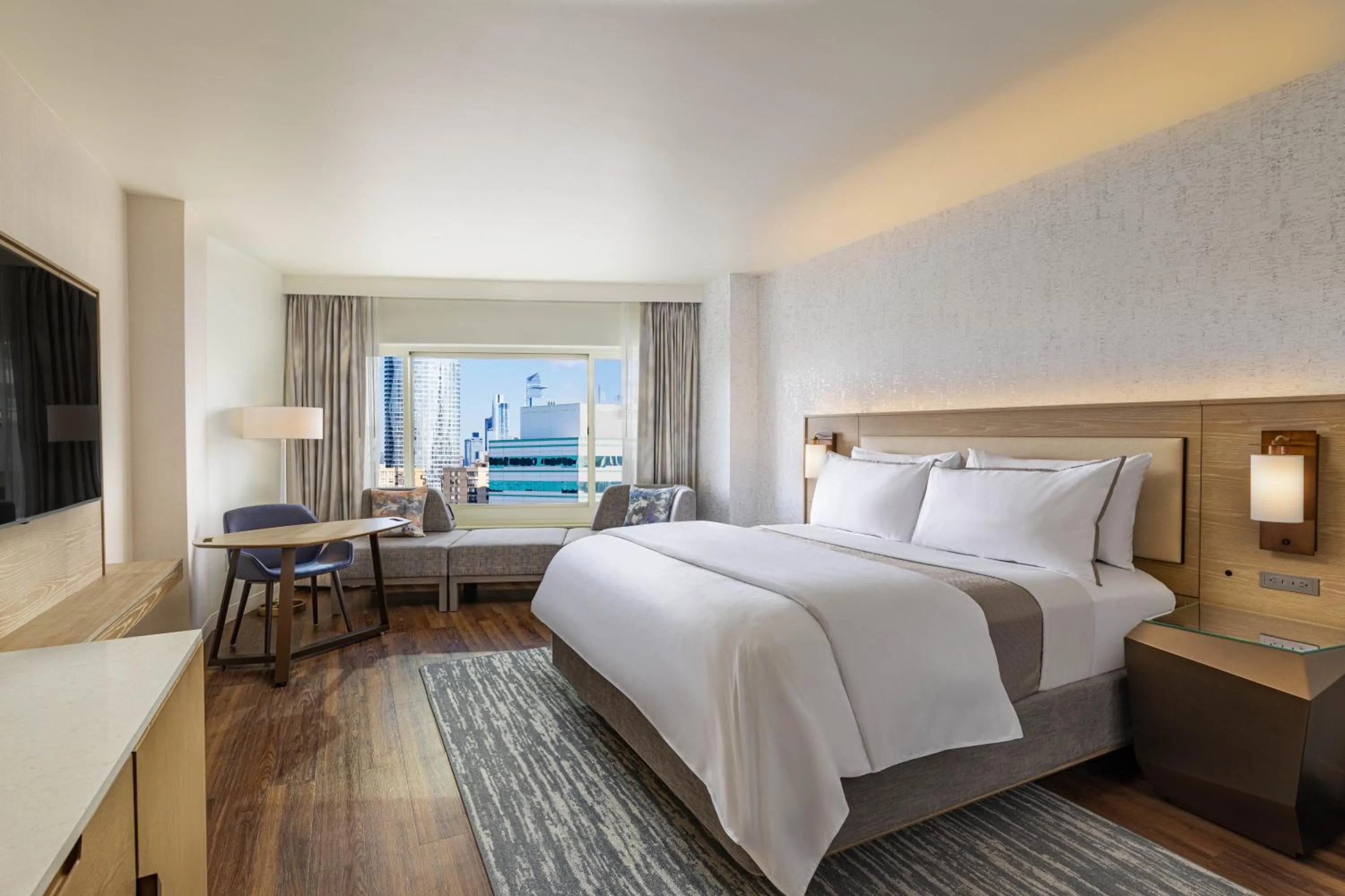 Bed in The Westin Jersey City Newport