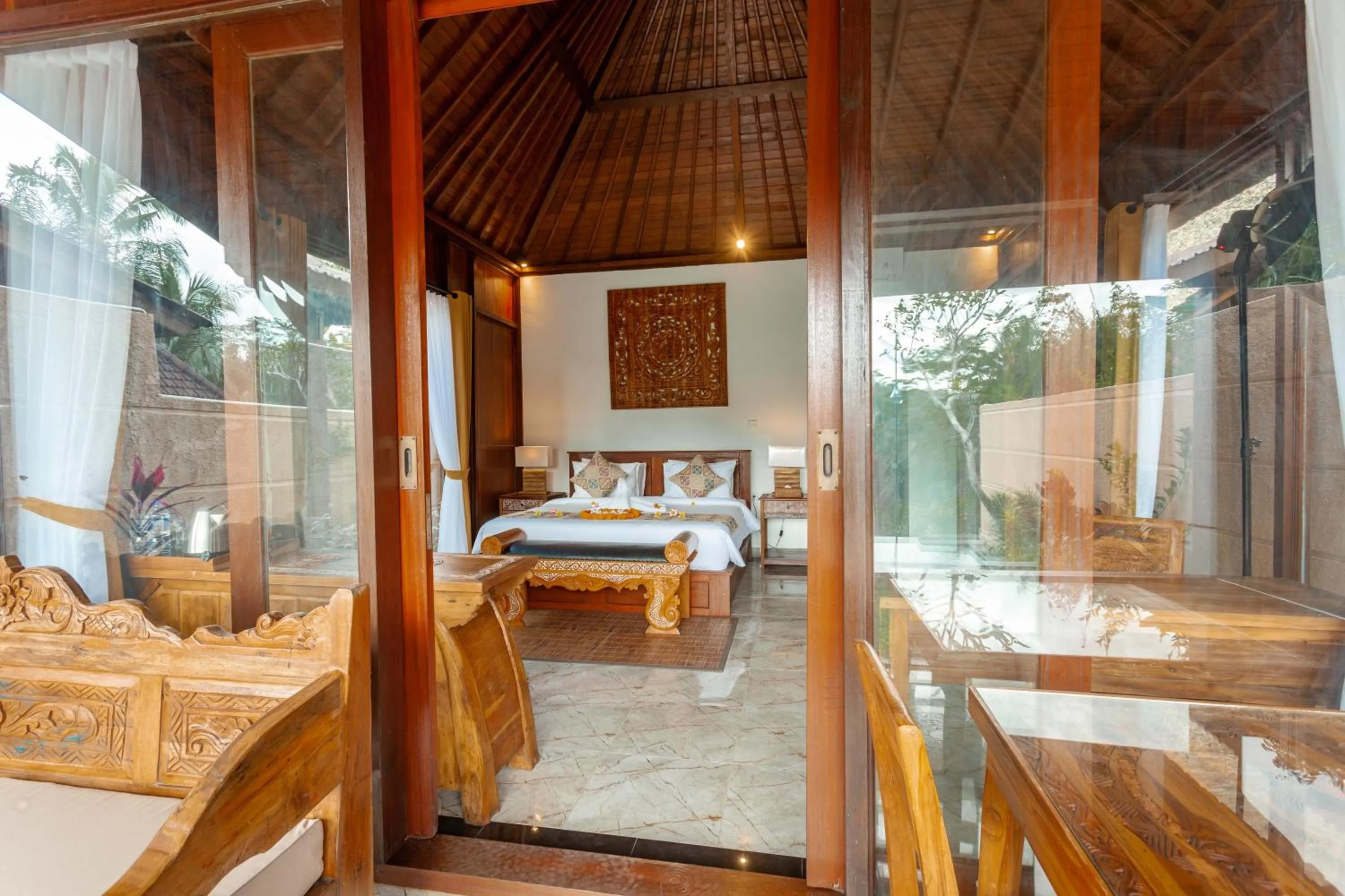 Balcony/Terrace, Bed in Campuhan Sebatu Resort