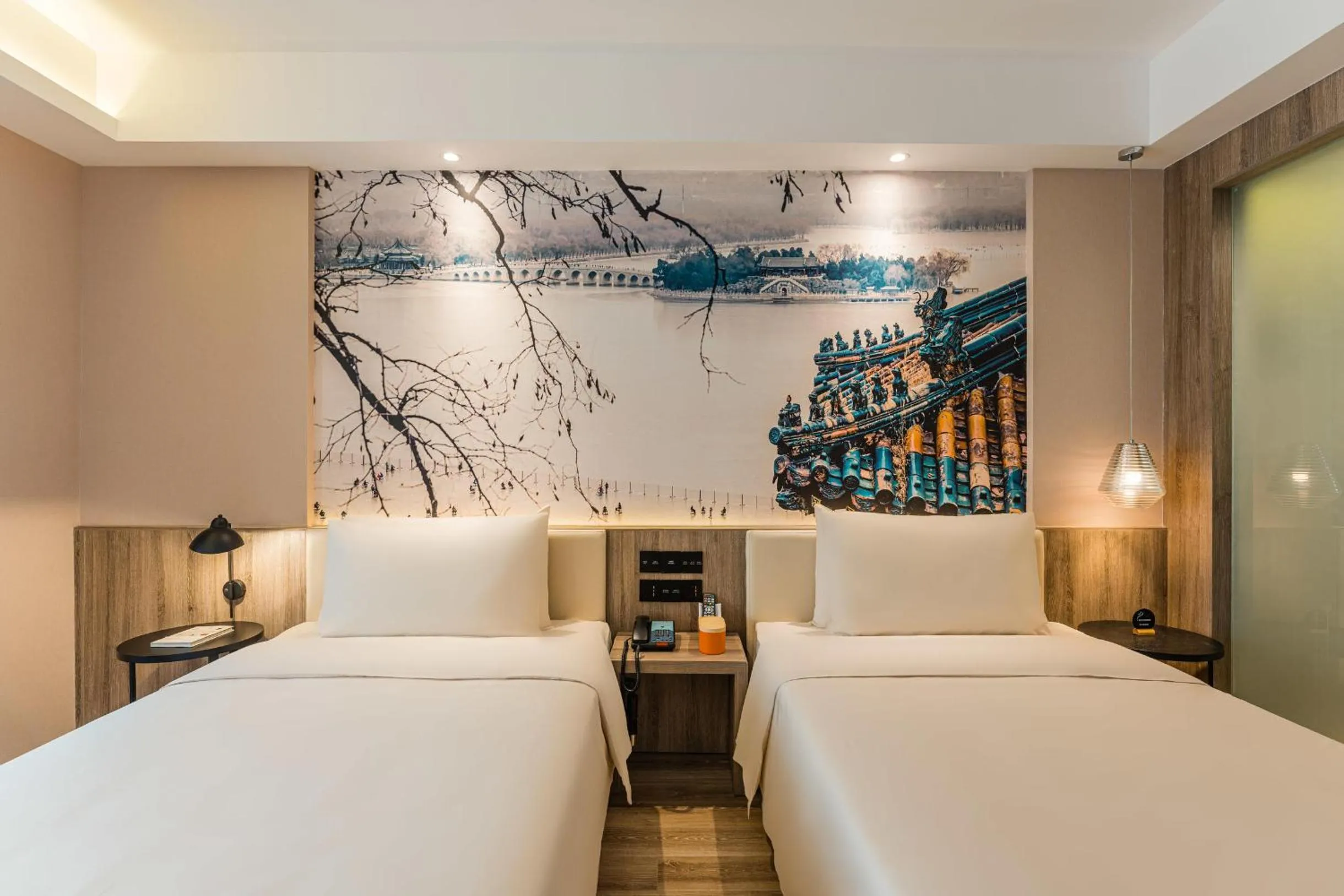 Bed in Atour Hotel Beijing Zhongguancun Life Science Park