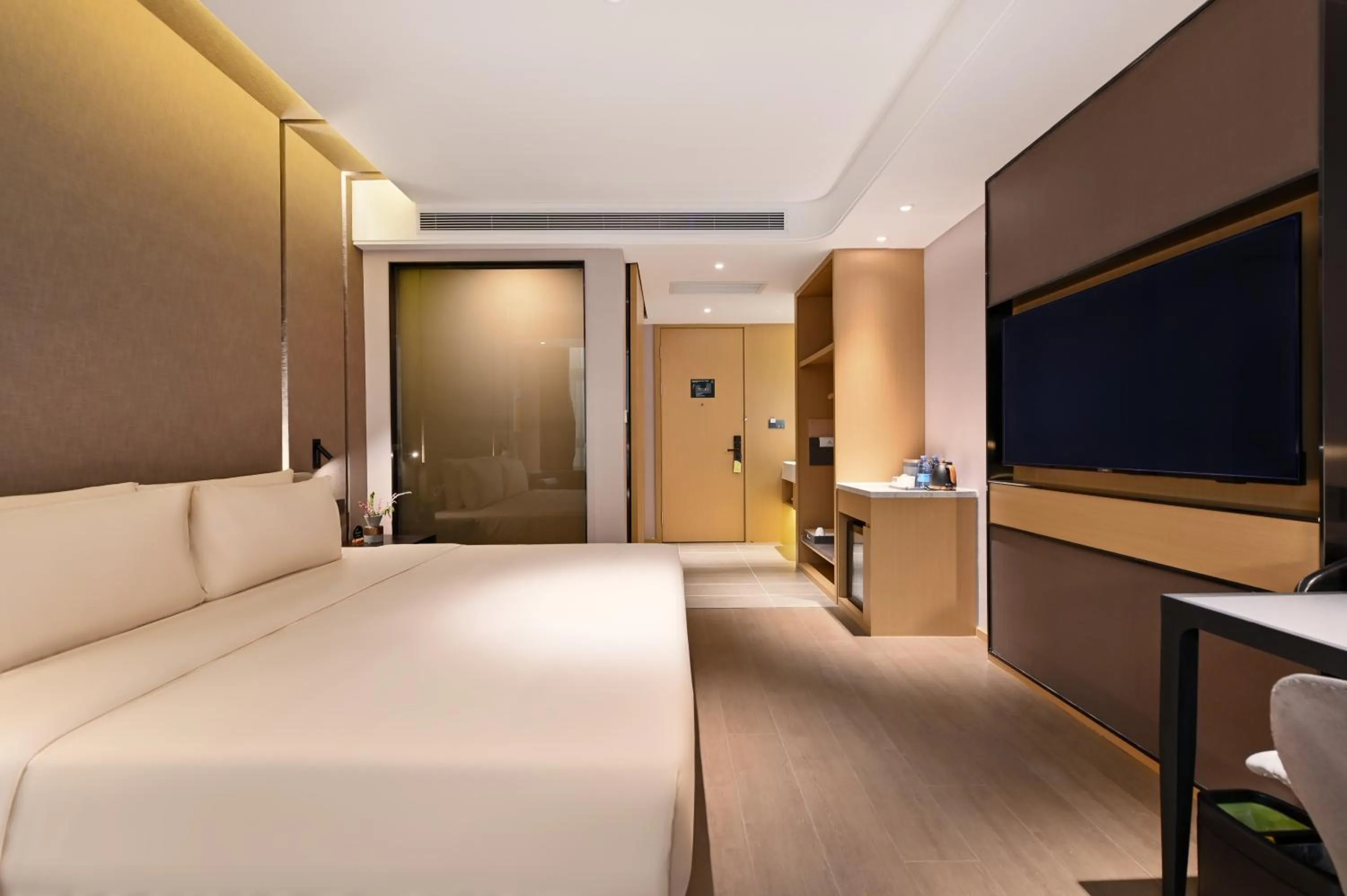 Bed in Atour Hotel Dalian Hi-tech Zone