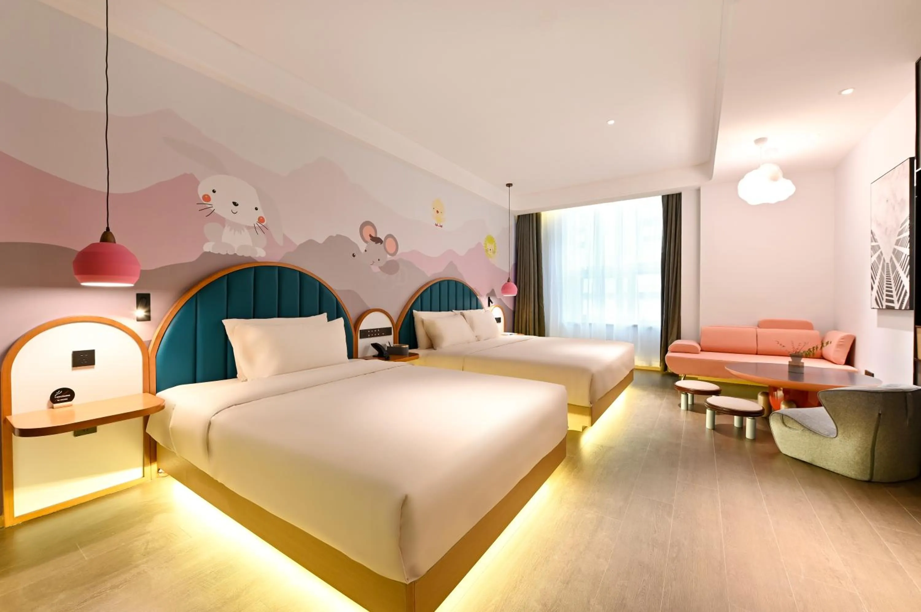 Bed in Atour Hotel Dalian Hi-tech Zone