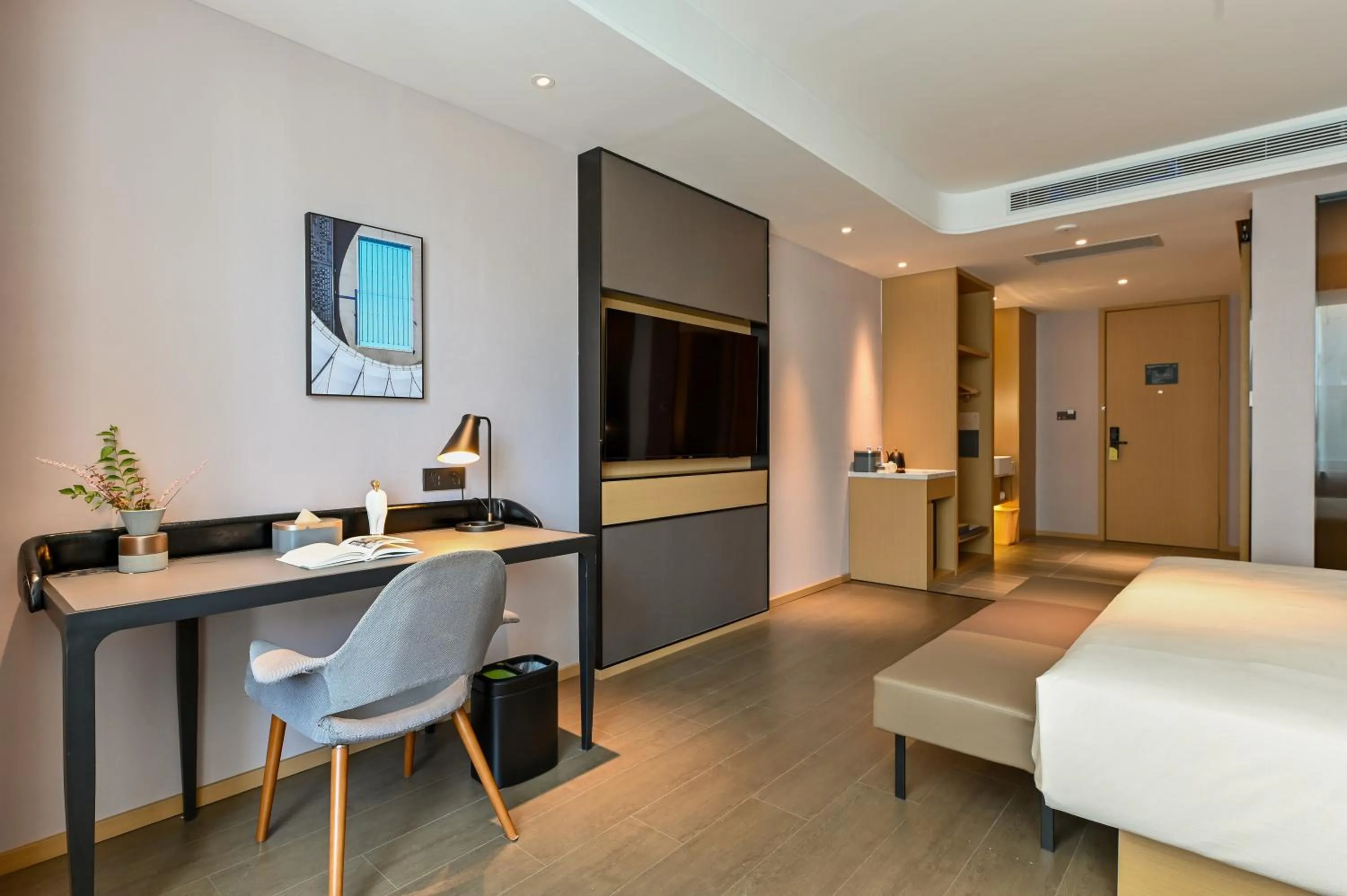 Bed in Atour Hotel Dalian Hi-tech Zone