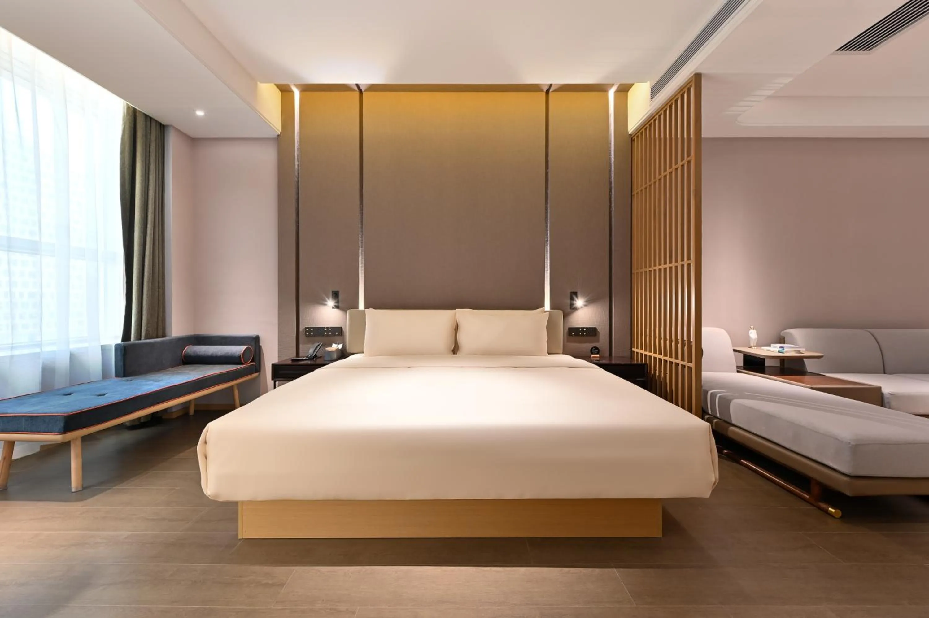 Bed in Atour Hotel Dalian Hi-tech Zone