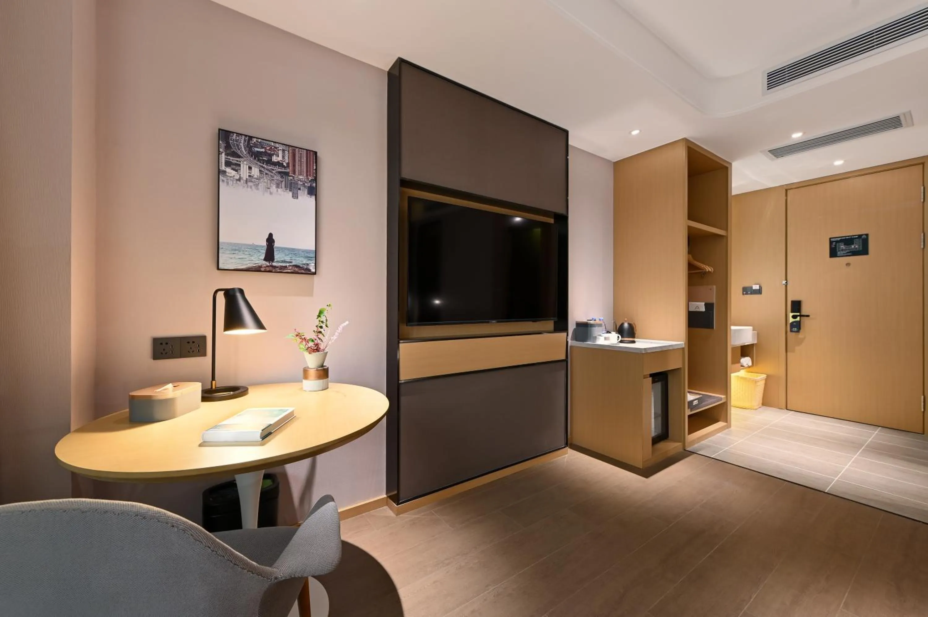 Bed in Atour Hotel Dalian Hi-tech Zone