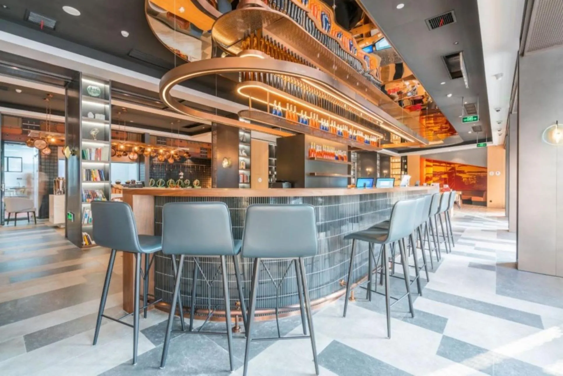 Lounge or bar in Atour Light Hotel Shanghai Xinjiangwancheng Fudan University