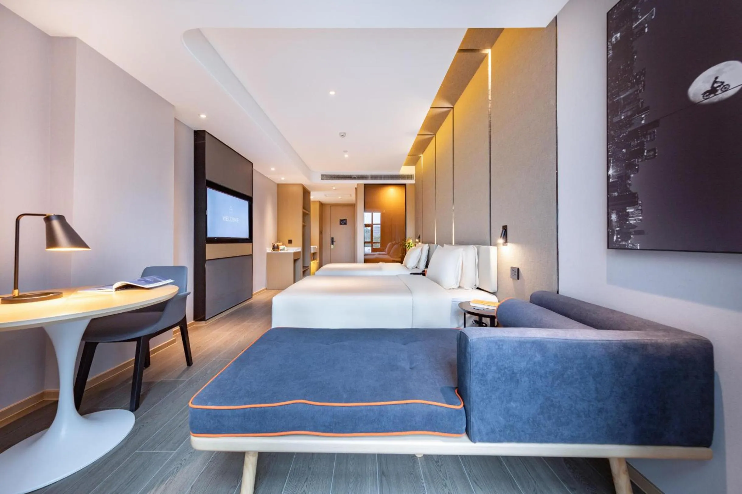 Bed in Atour Hotel Shanghai Wujiaochang Daxue Road