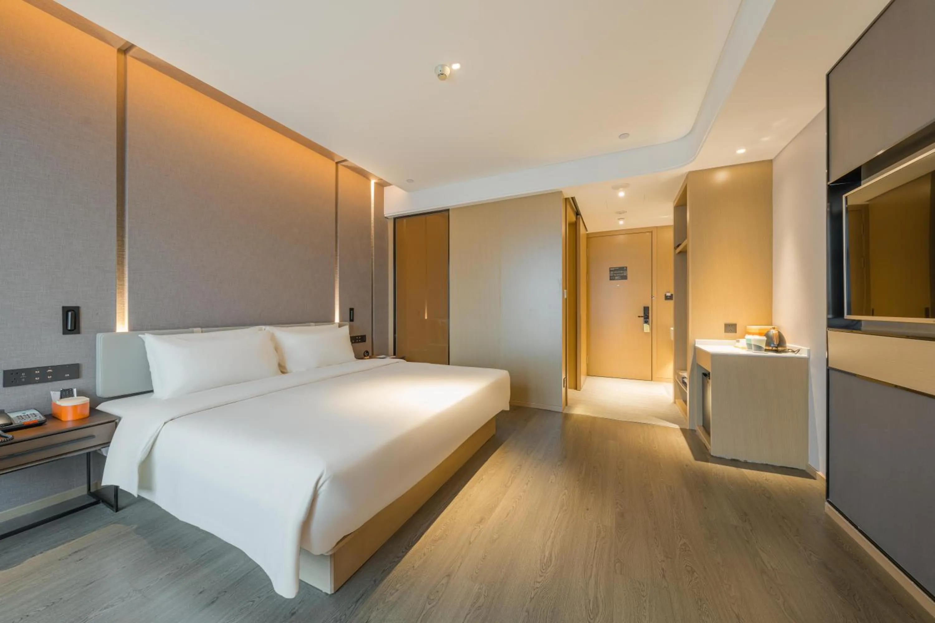 Bed in Atour Hotel Nanjing Olympics Sports Center CBD