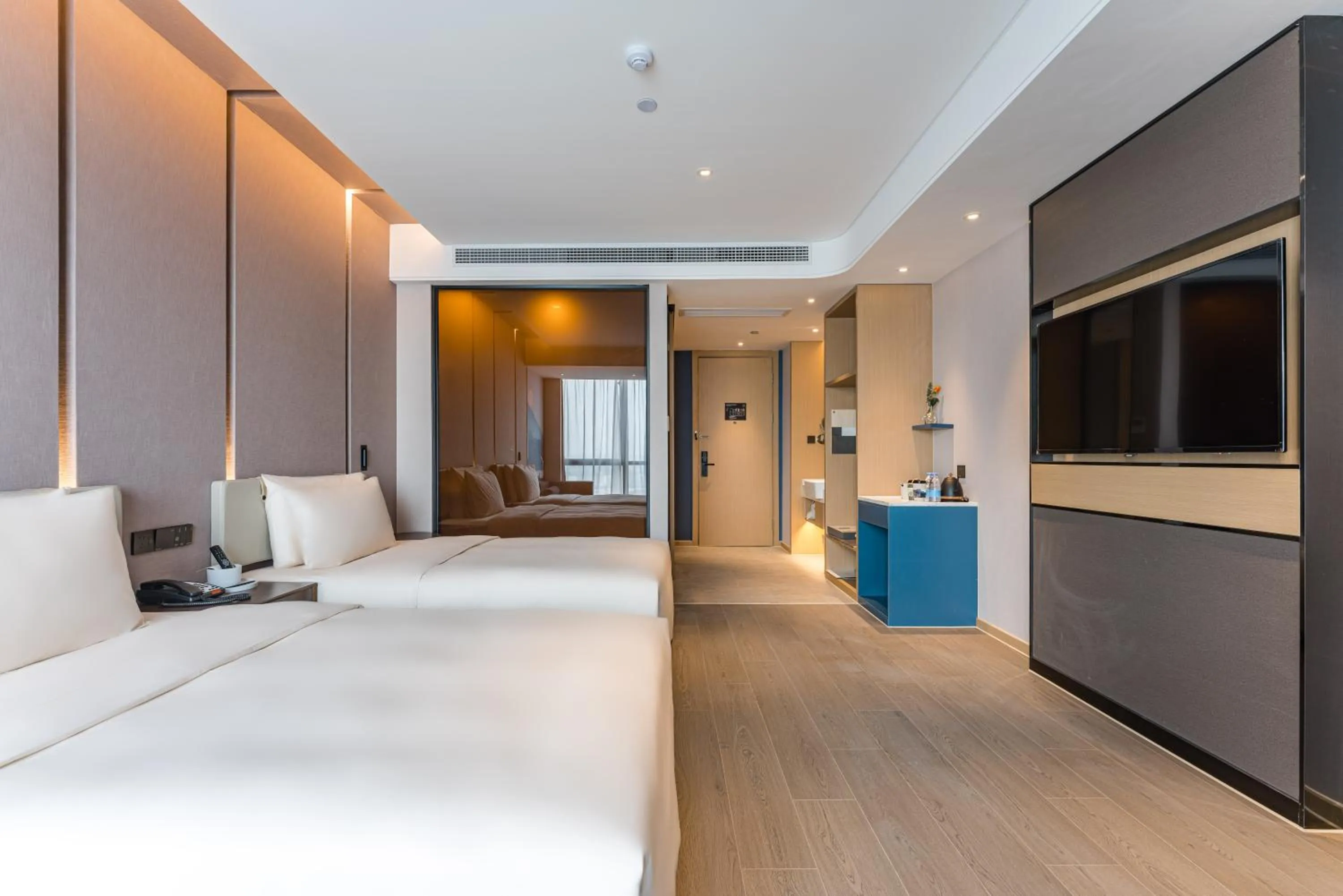 Bed in Atour Hotel Suzhou Wangting