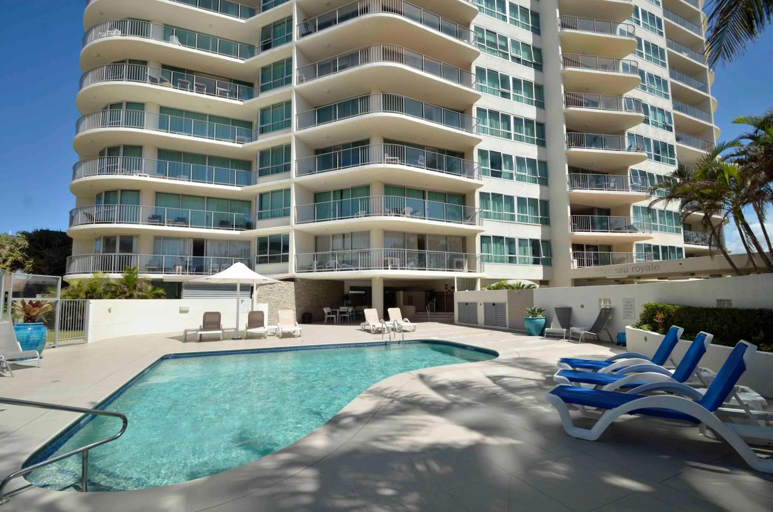 Property building in Chateau Royale Beach Resort Maroochydore Sunshine Coast