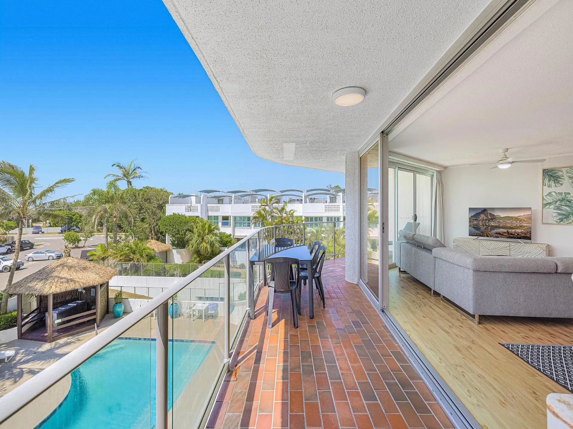 Patio in Chateau Royale Beach Resort Maroochydore Sunshine Coast