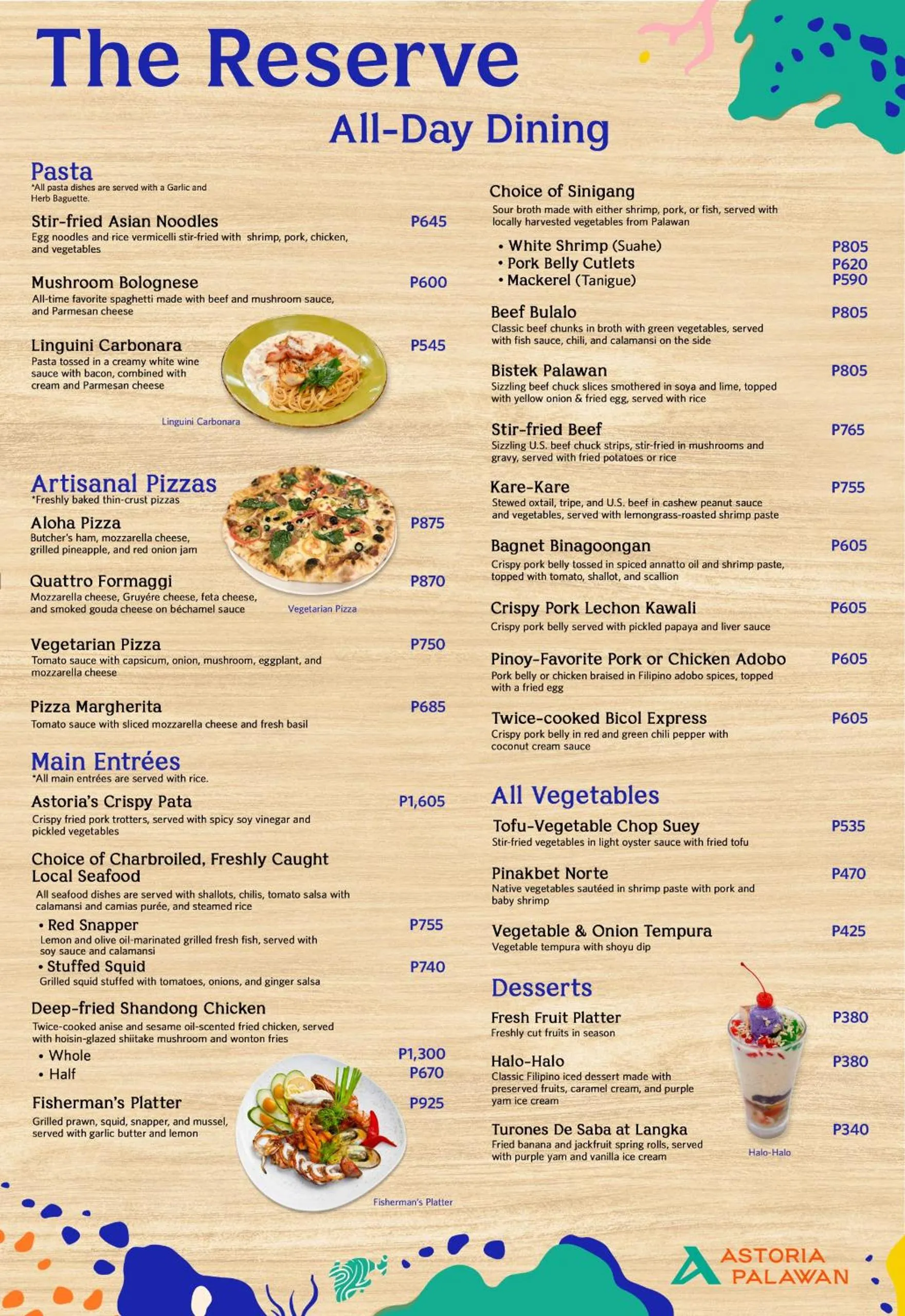 Restaurant/places to eat in Astoria Palawan