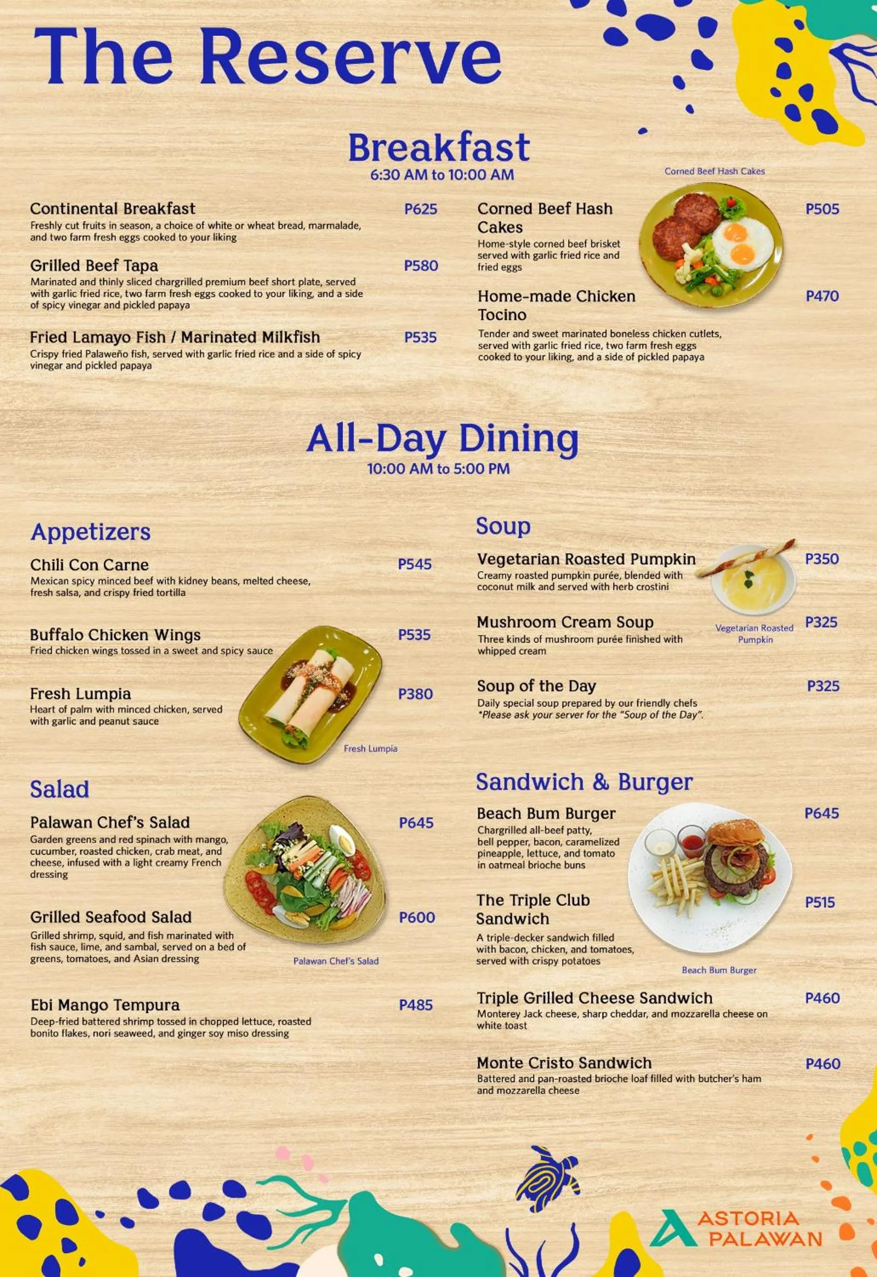 Restaurant/places to eat in Astoria Palawan