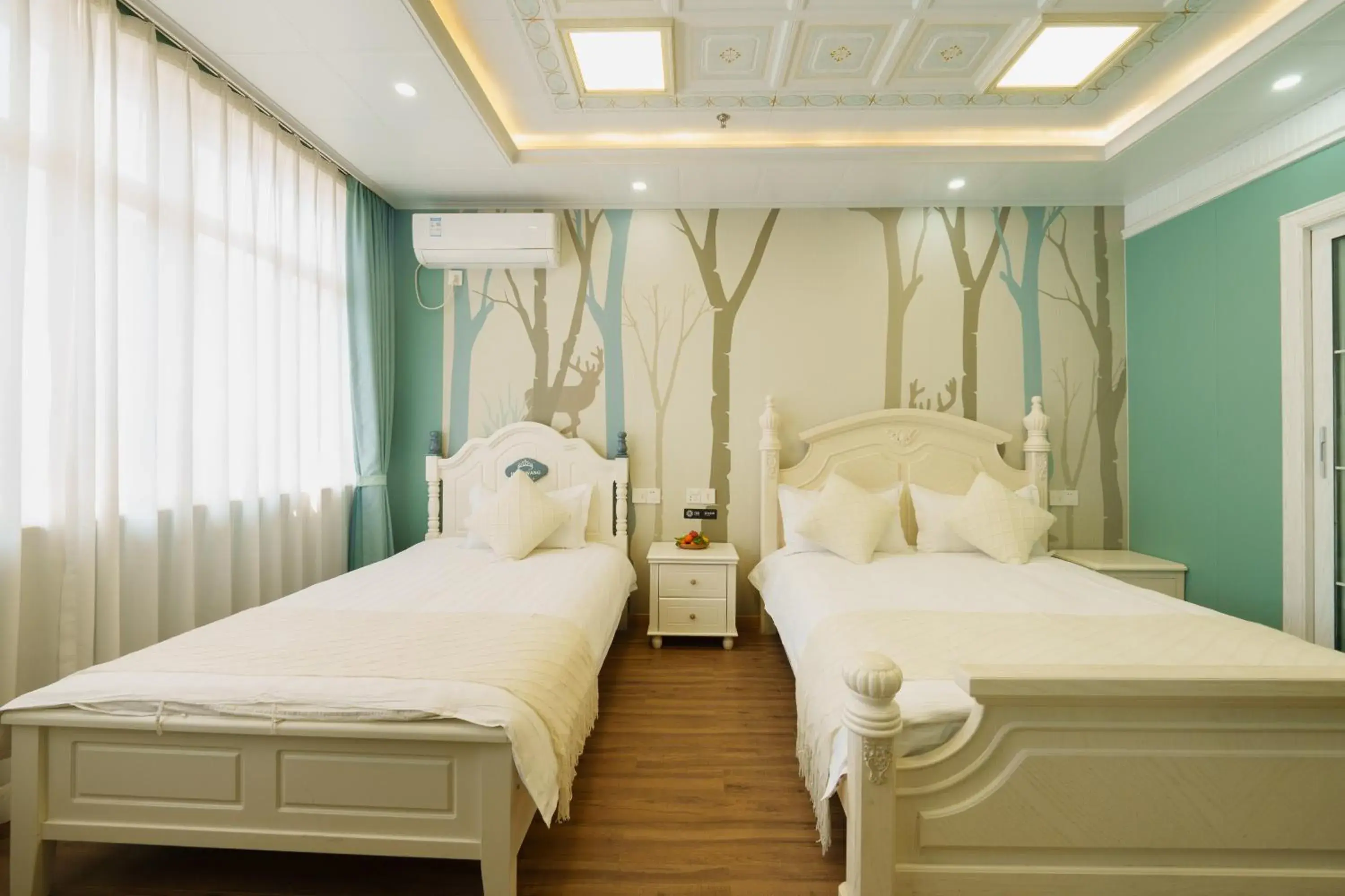 Bed in Floral Yilanxuan Zhouzhuang Hotel Bed in Floral Yilanxuan Zhouzhuang Hotel