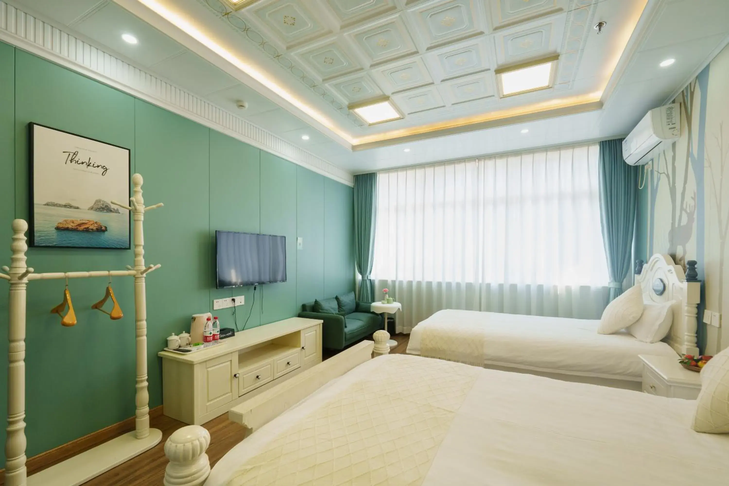 Bed in Floral Yilanxuan Zhouzhuang Hotel Bed in Floral Yilanxuan Zhouzhuang Hotel