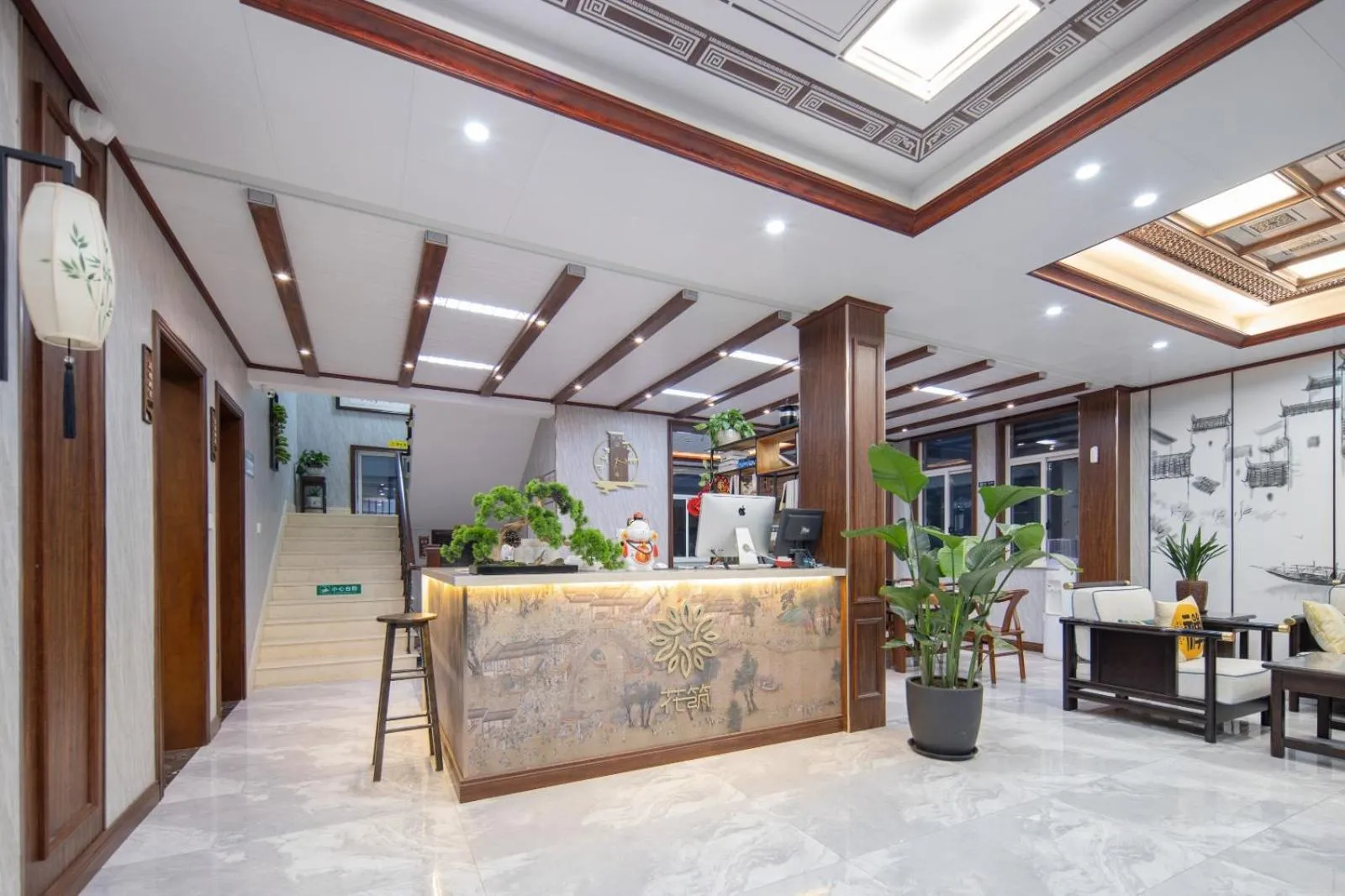 Lobby or reception in Floral Yilanxuan Zhouzhuang Hotel