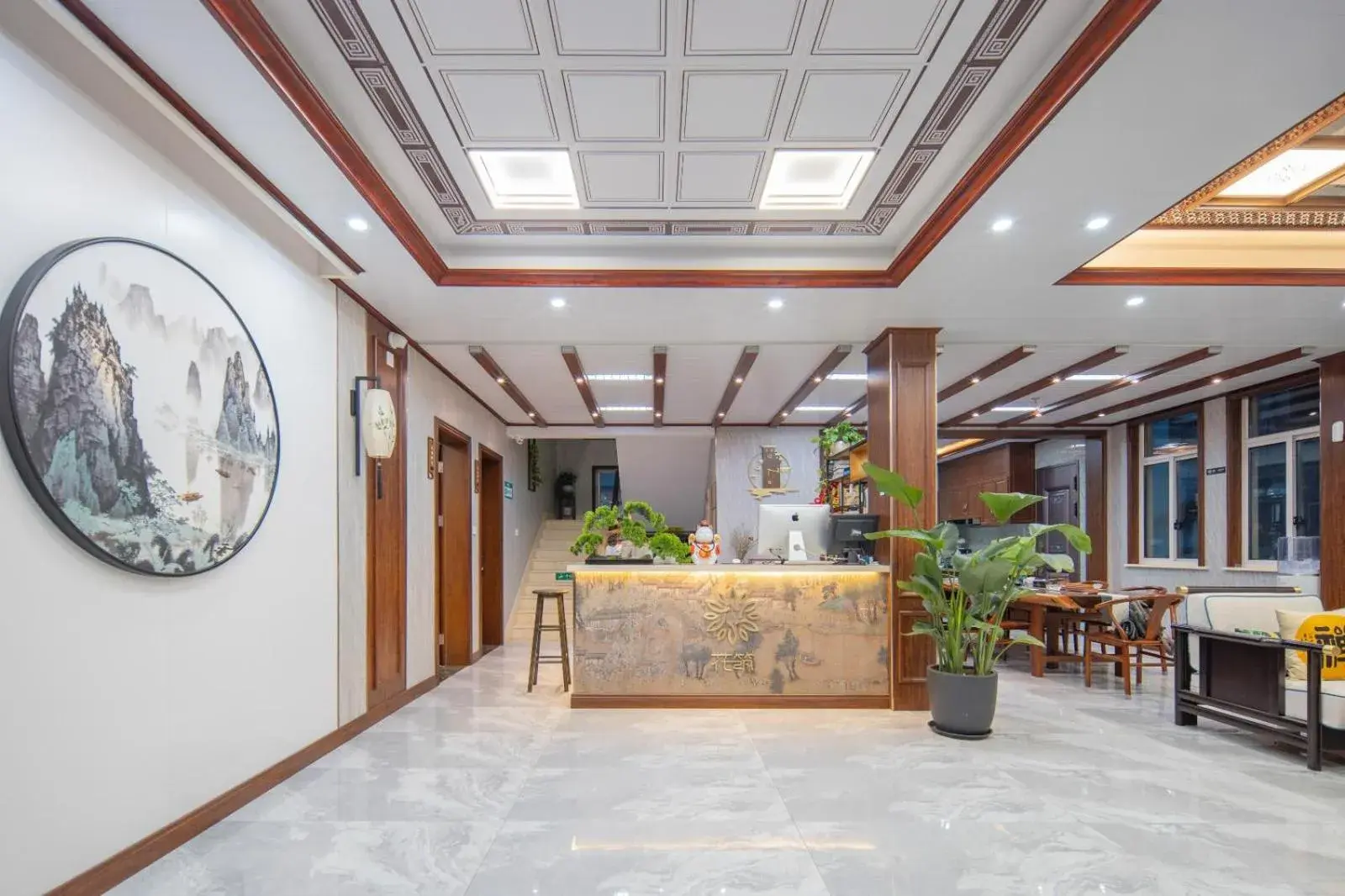 Lobby or reception in Floral Yilanxuan Zhouzhuang Hotel Lobby or reception in Floral Yilanxuan Zhouzhuang Hotel
