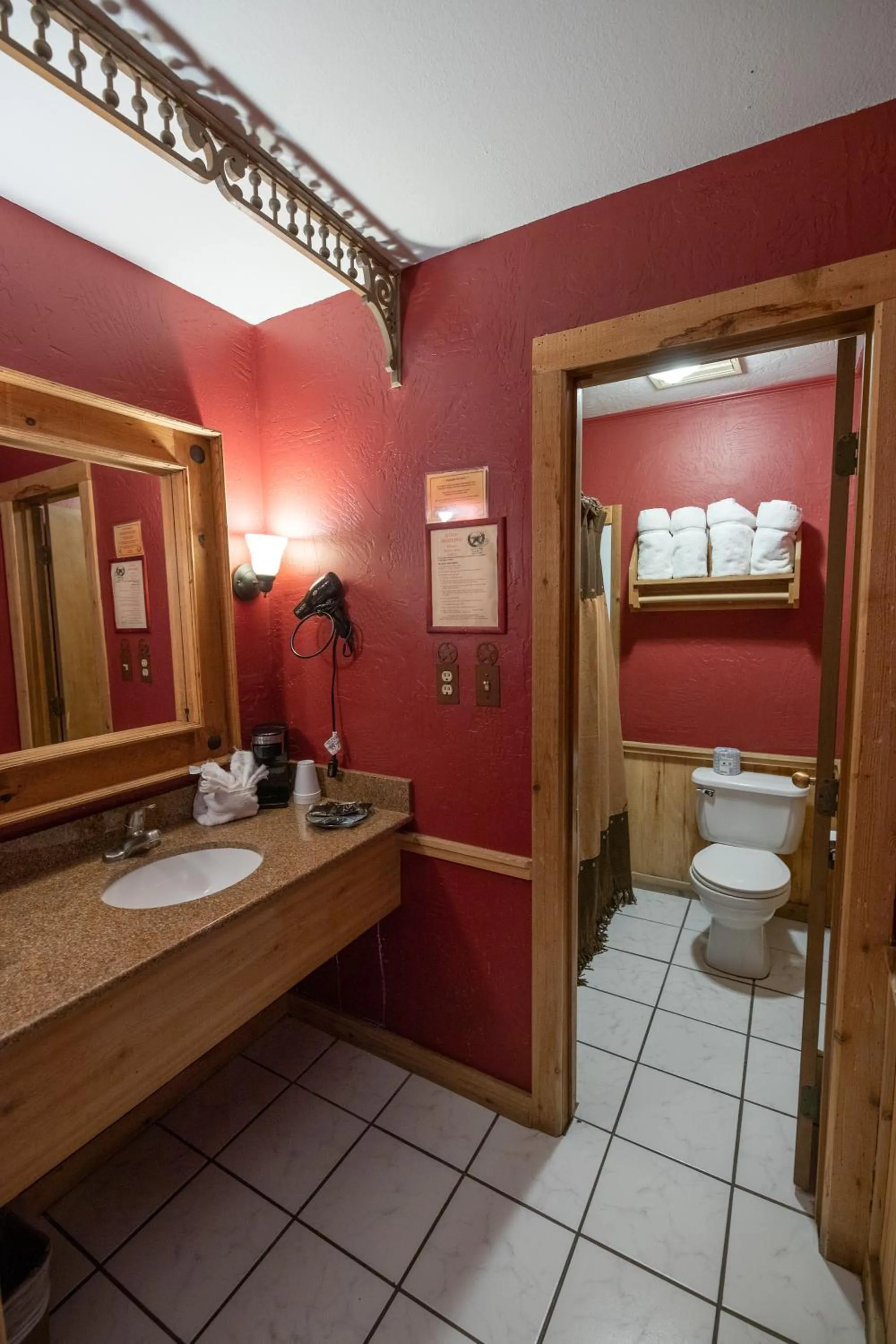 Bathroom in The Big Texan Motel