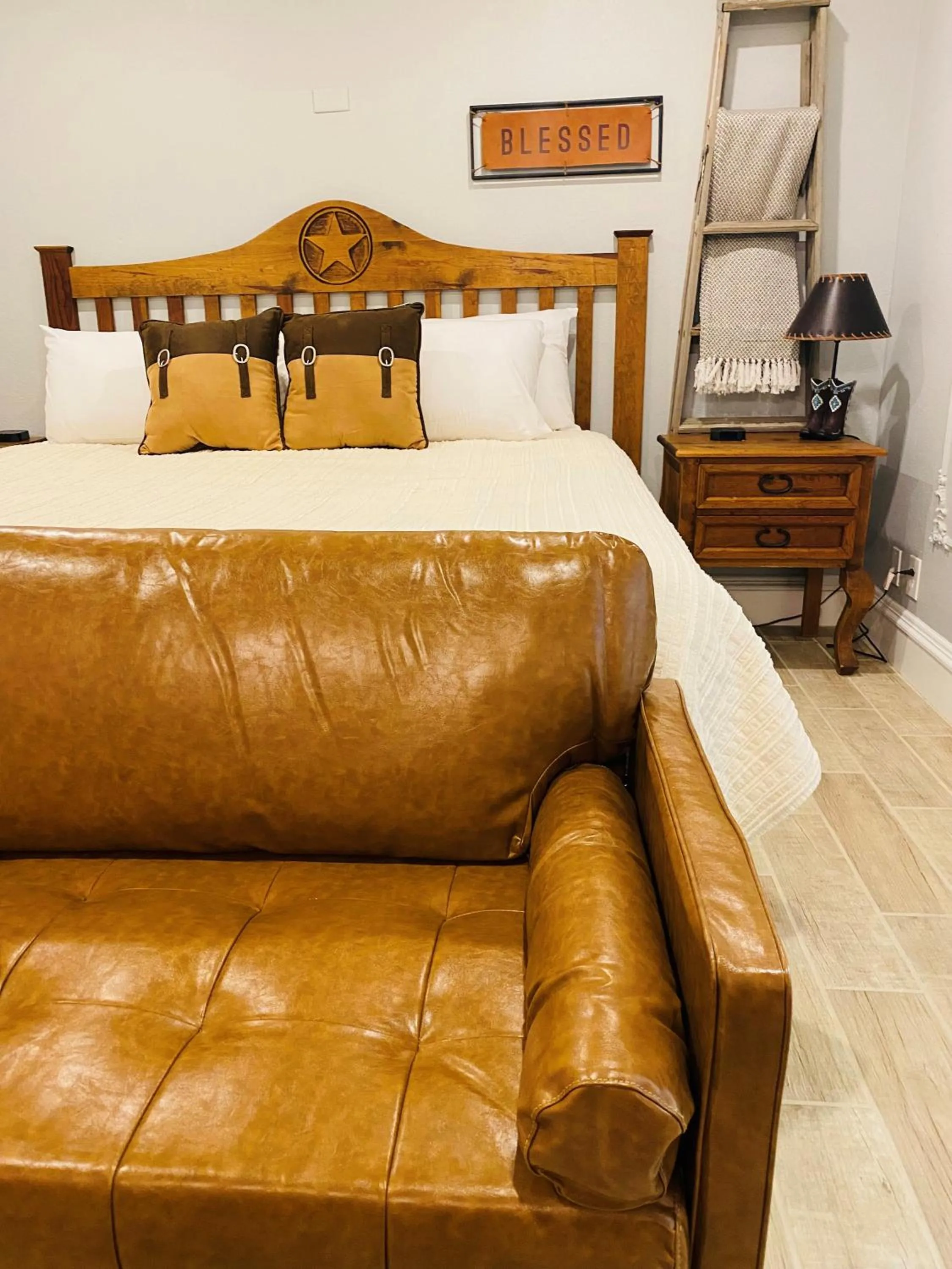 Bed in The Big Texan Motel