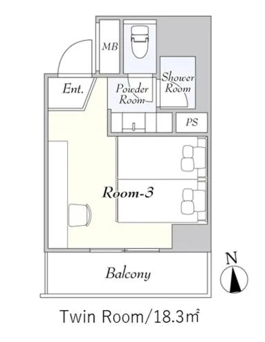 Floor plan in Hotel Asakusa KANNONURA