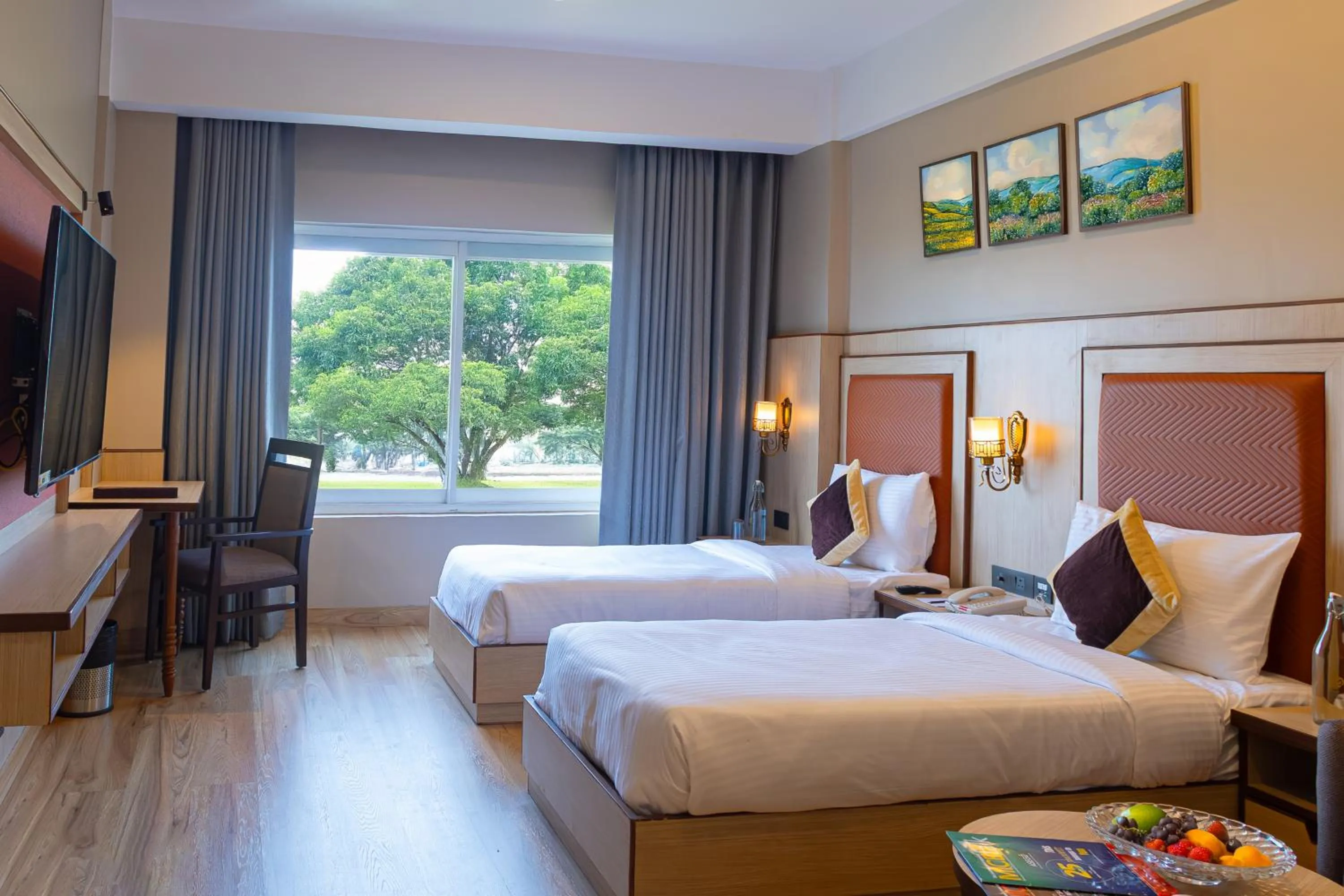 Bed in The Lalita Grand Mathura- Vrindavan