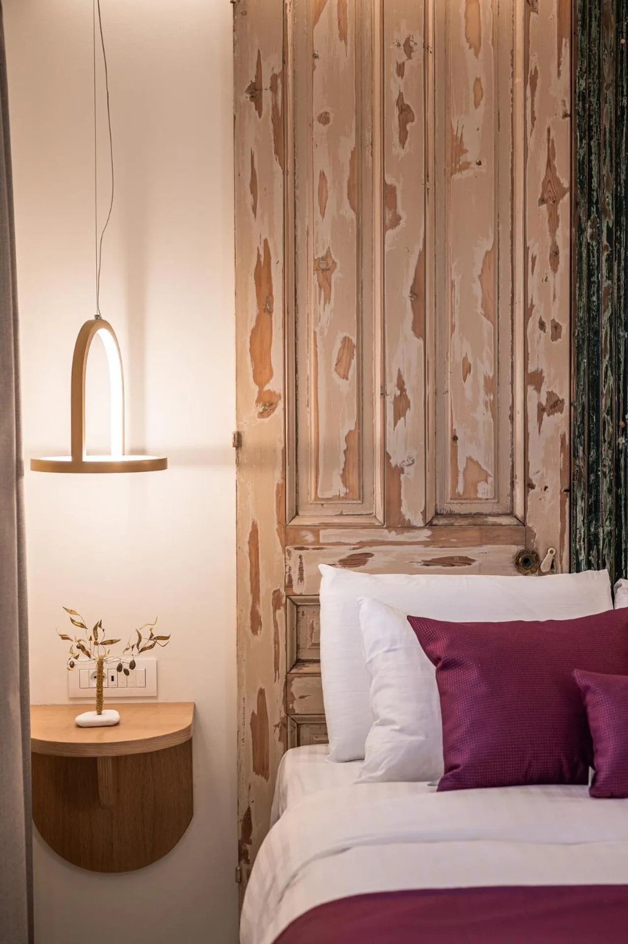 Decorative detail, Bed in Silo Luxury Rooms