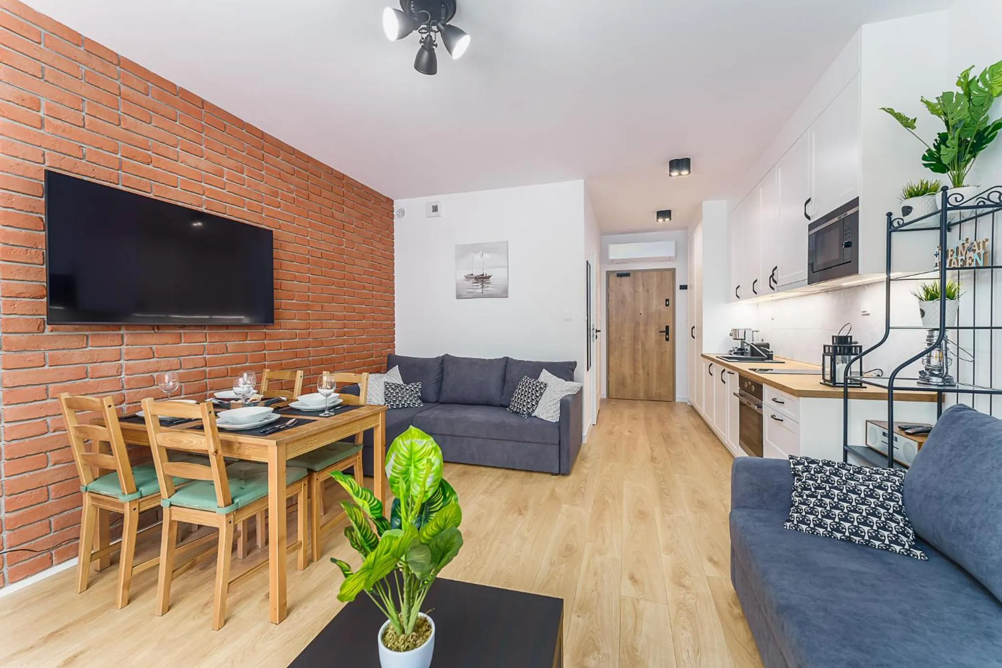 Communal lounge/ TV room in Ustronie Apartments 20 m do plaży