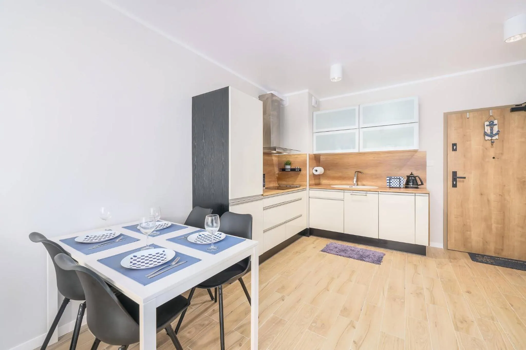 Kitchen or kitchenette in Ustronie Apartments 20 m do plaży