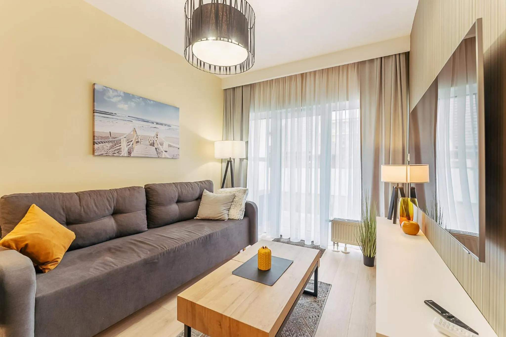 Communal lounge/ TV room in Ustronie Apartments 20 m do plaży