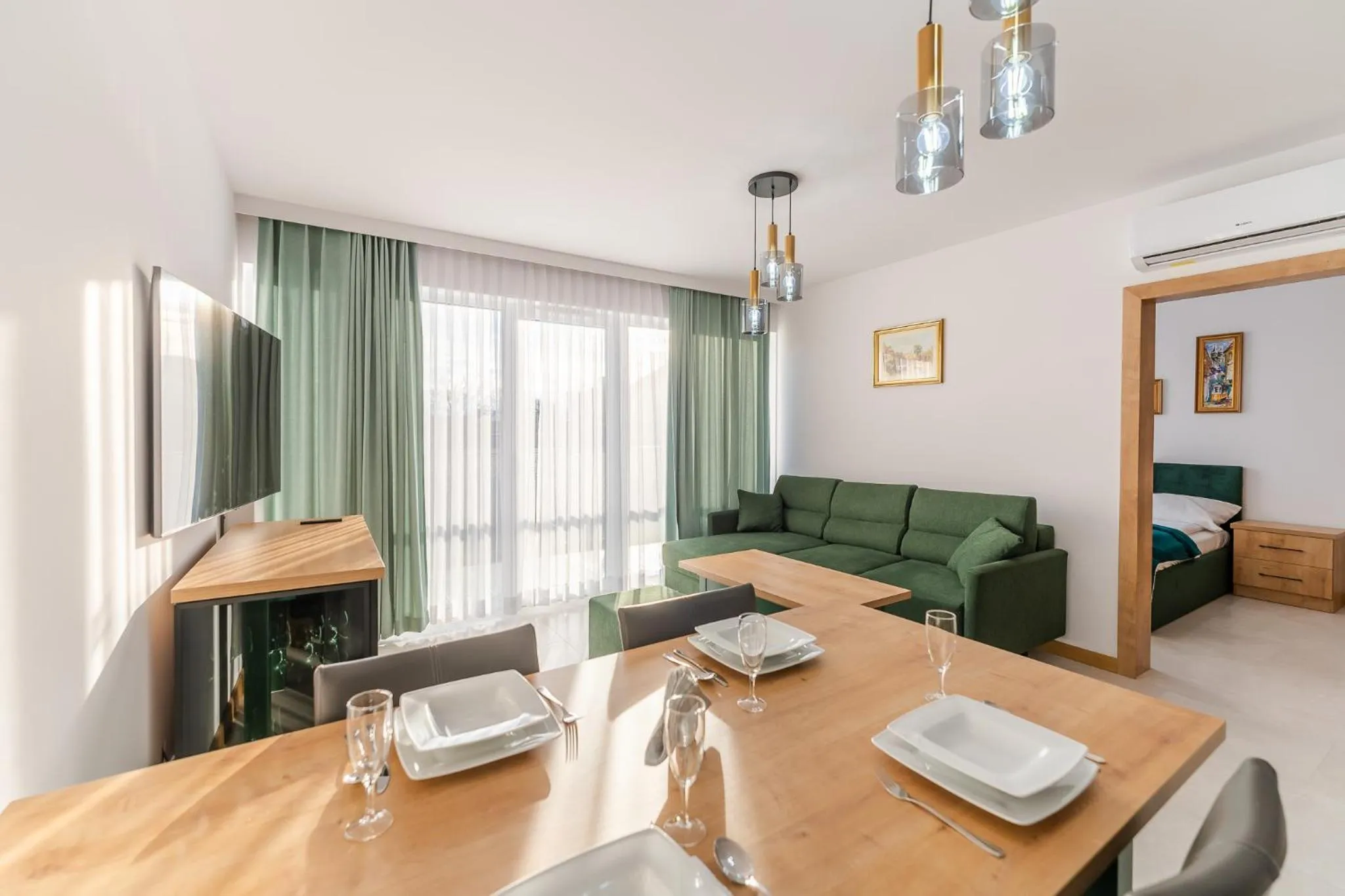 Kitchen or kitchenette in Ustronie Apartments 20 m do plaży