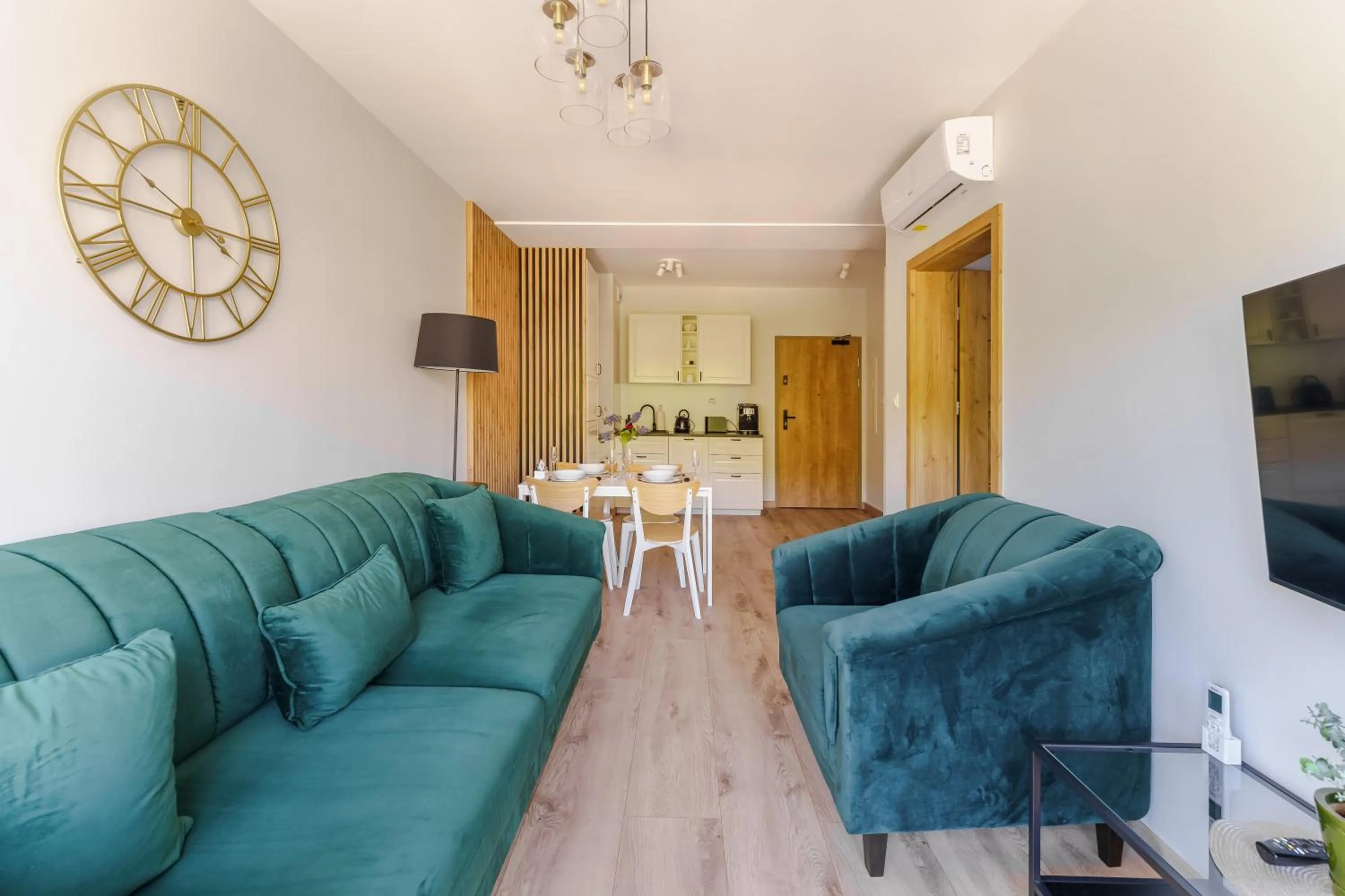 Kitchen or kitchenette in Ustronie Apartments 20 m do plaży