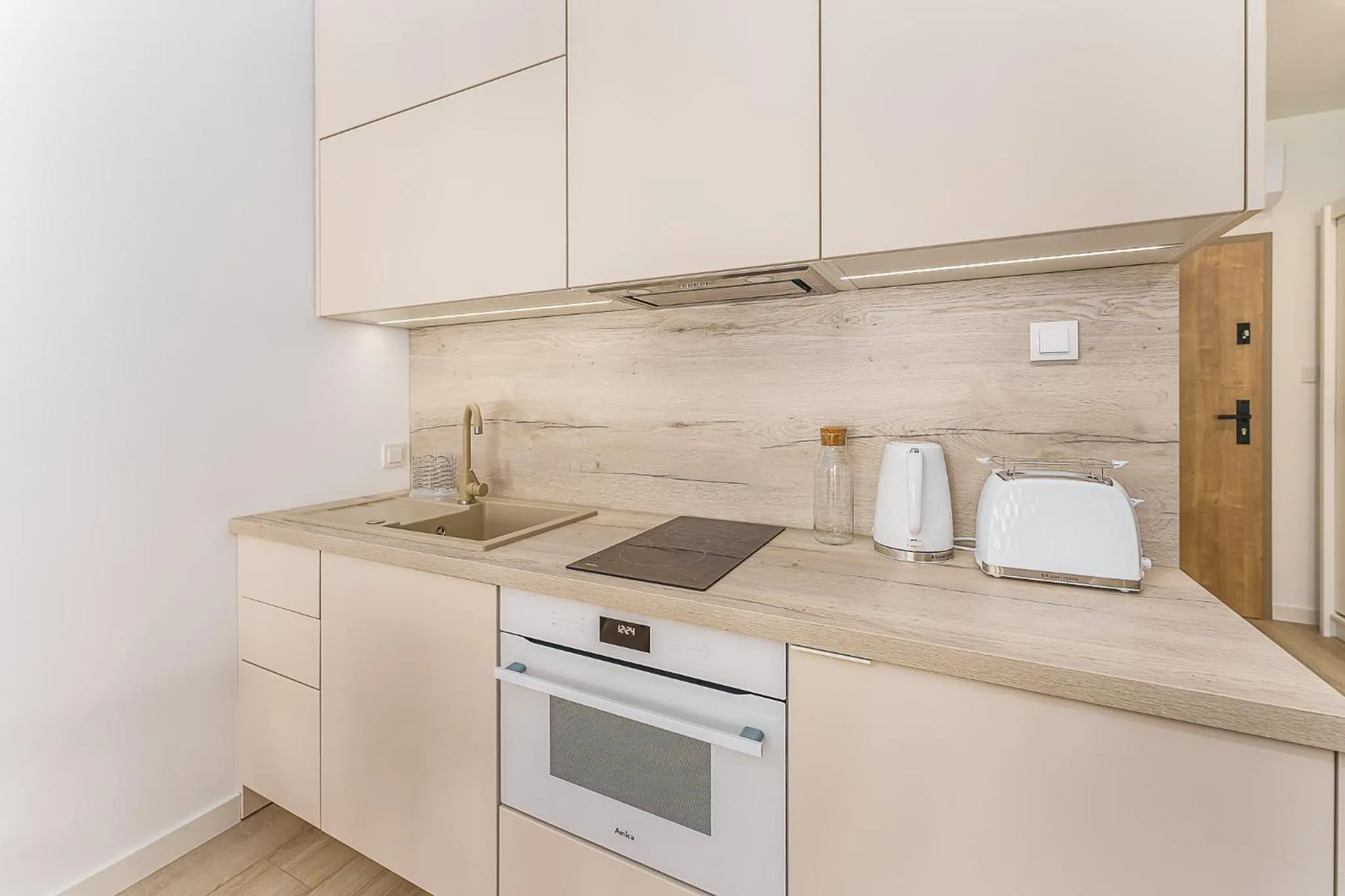 Kitchen or kitchenette in Ustronie Apartments 20 m do plaży